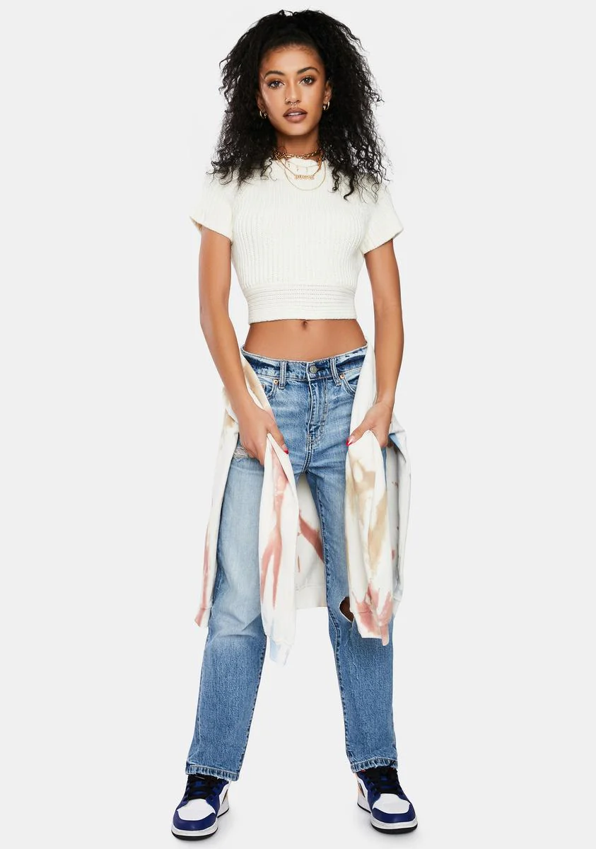 Caught You Looking Tie Back Crop Top - Image 3