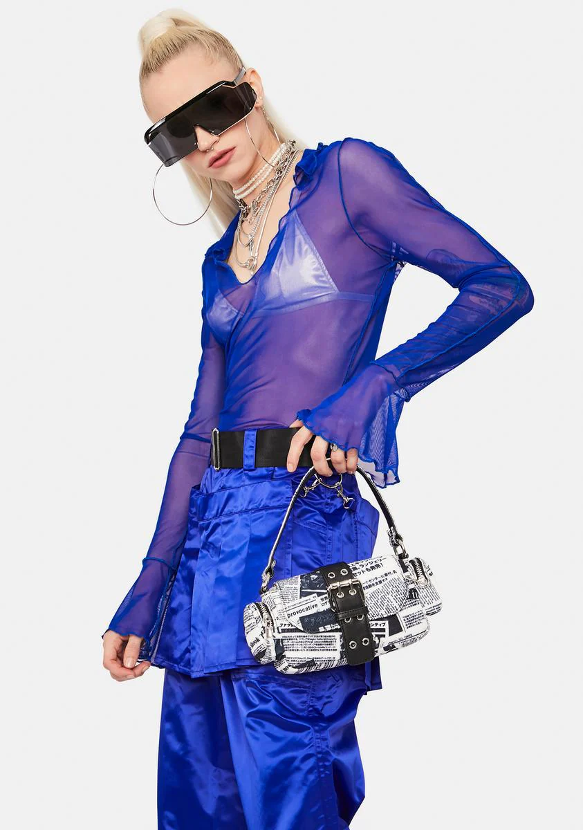 Causin' Chaos Mesh V-Neck Top - Image 2