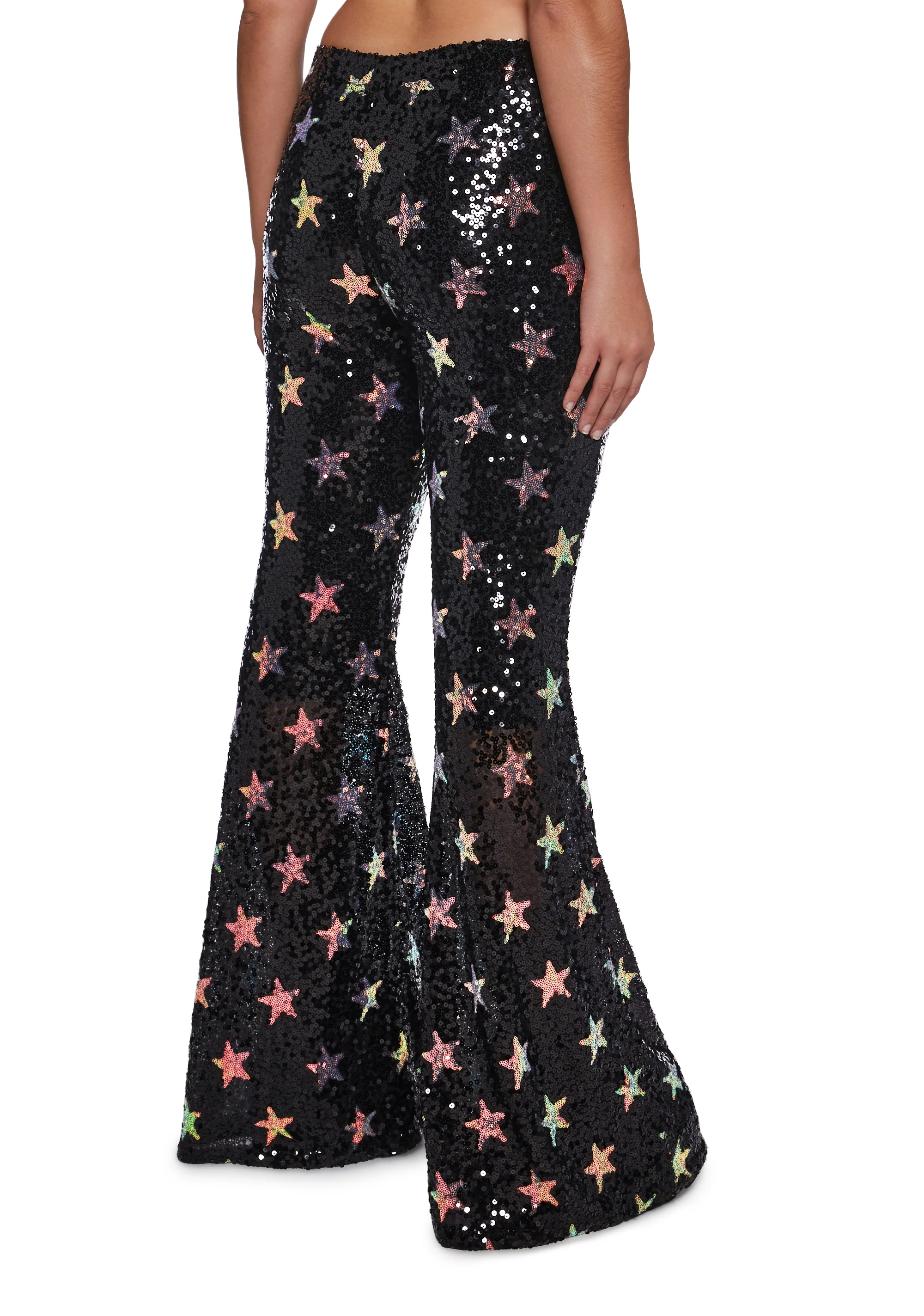 Celestial Groove Sequin Flare Pants - Image 10