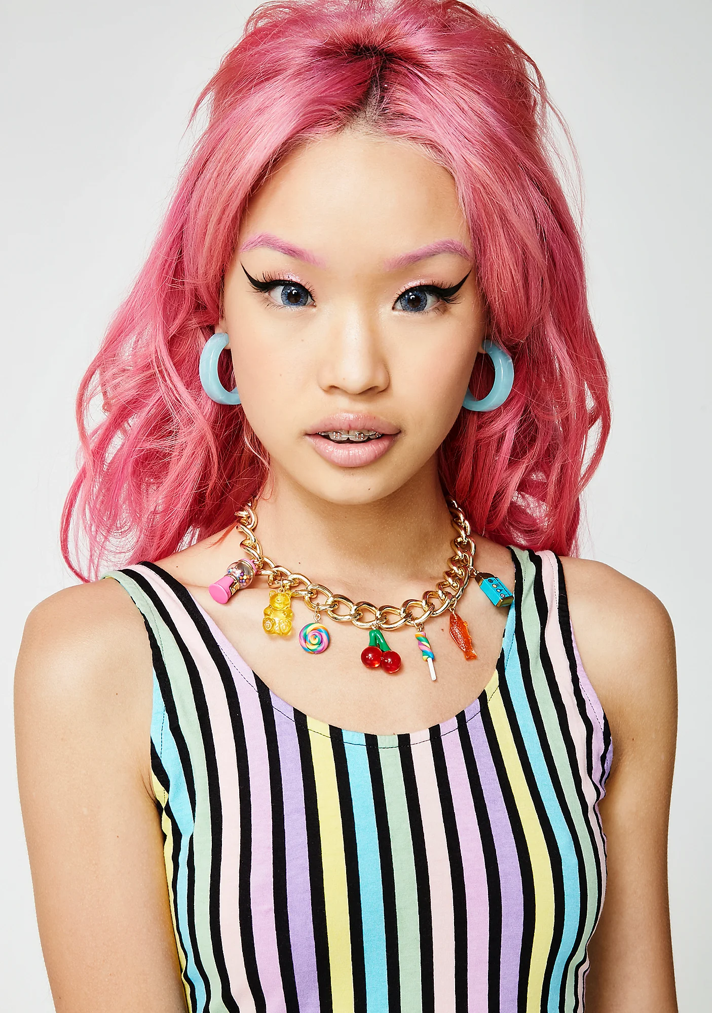Celestial Luv Stoned Hoop Earrings - Image 3