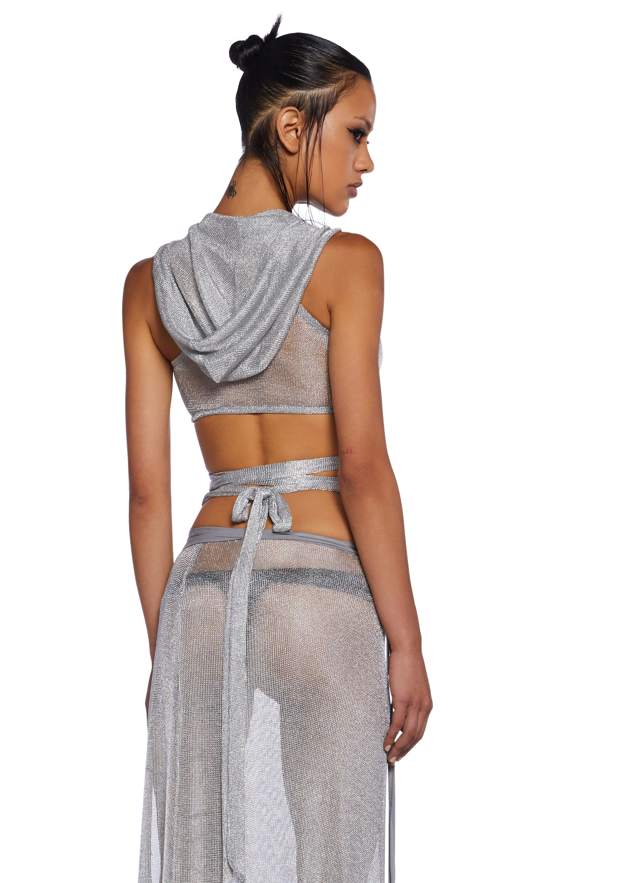 Chamber Metallic Hooded Top - Image 4