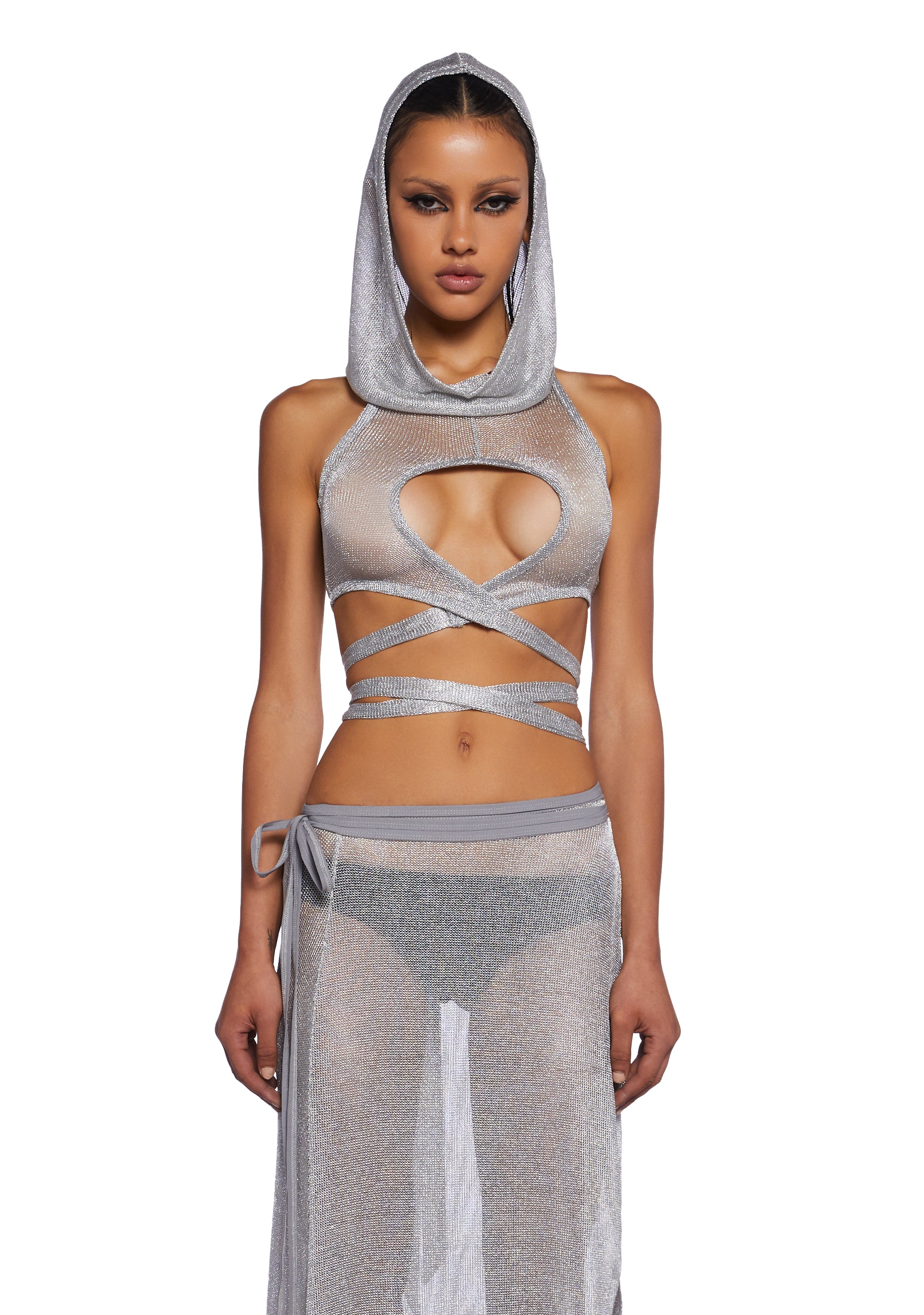 Chamber Metallic Hooded Top - Image 5