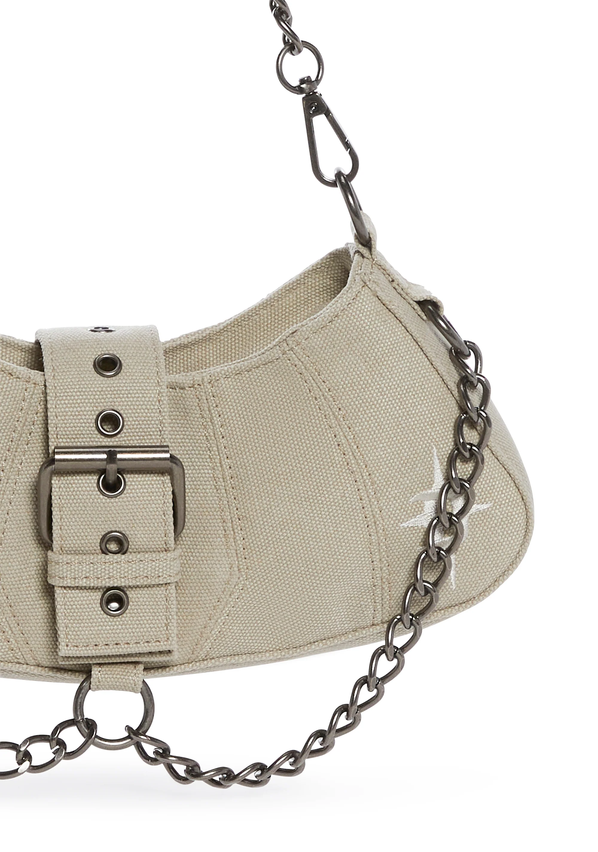 Charged Denim Shoulder Bag - Image 5