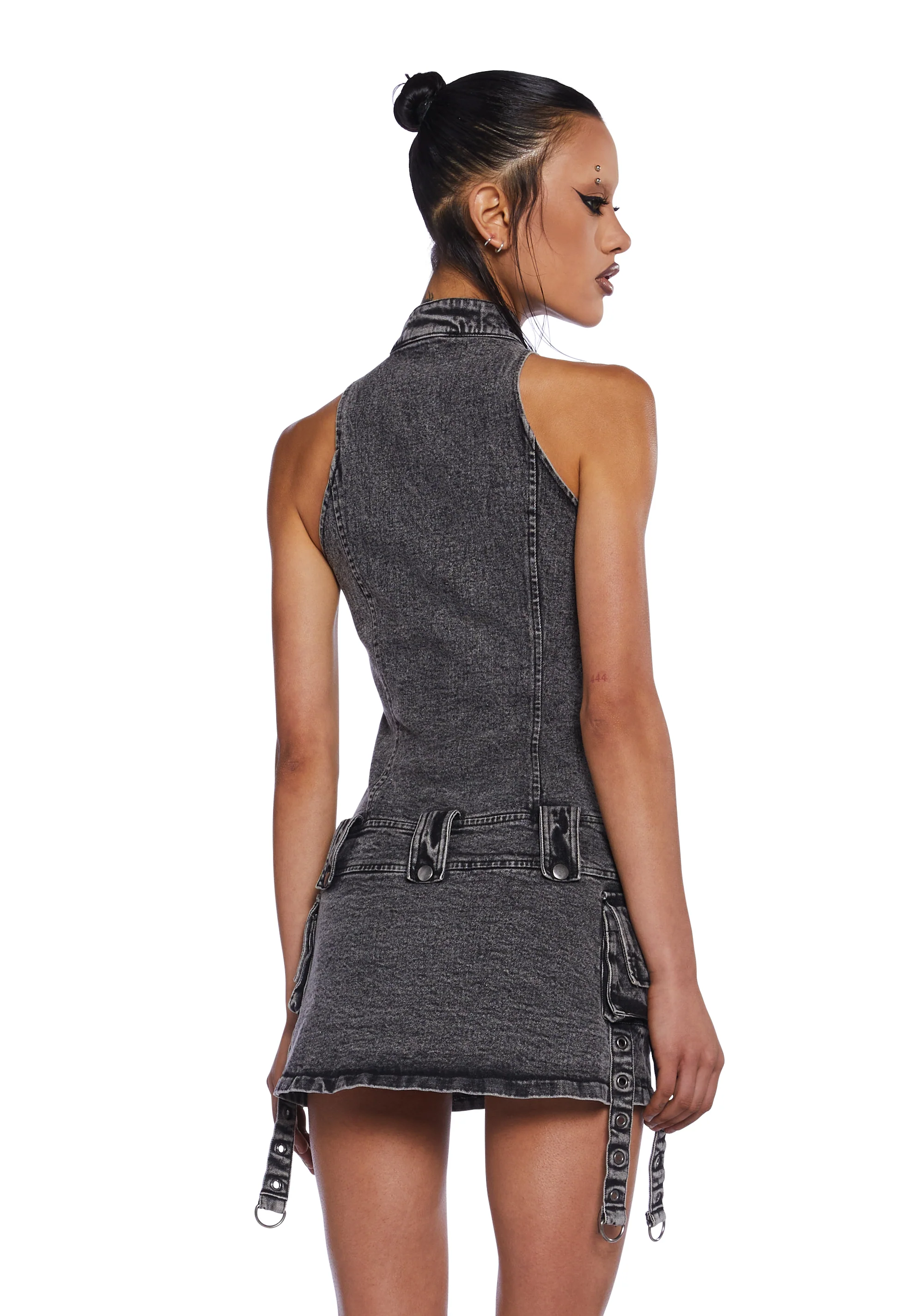 Charged Lace-Up Cargo Dress - Image 5