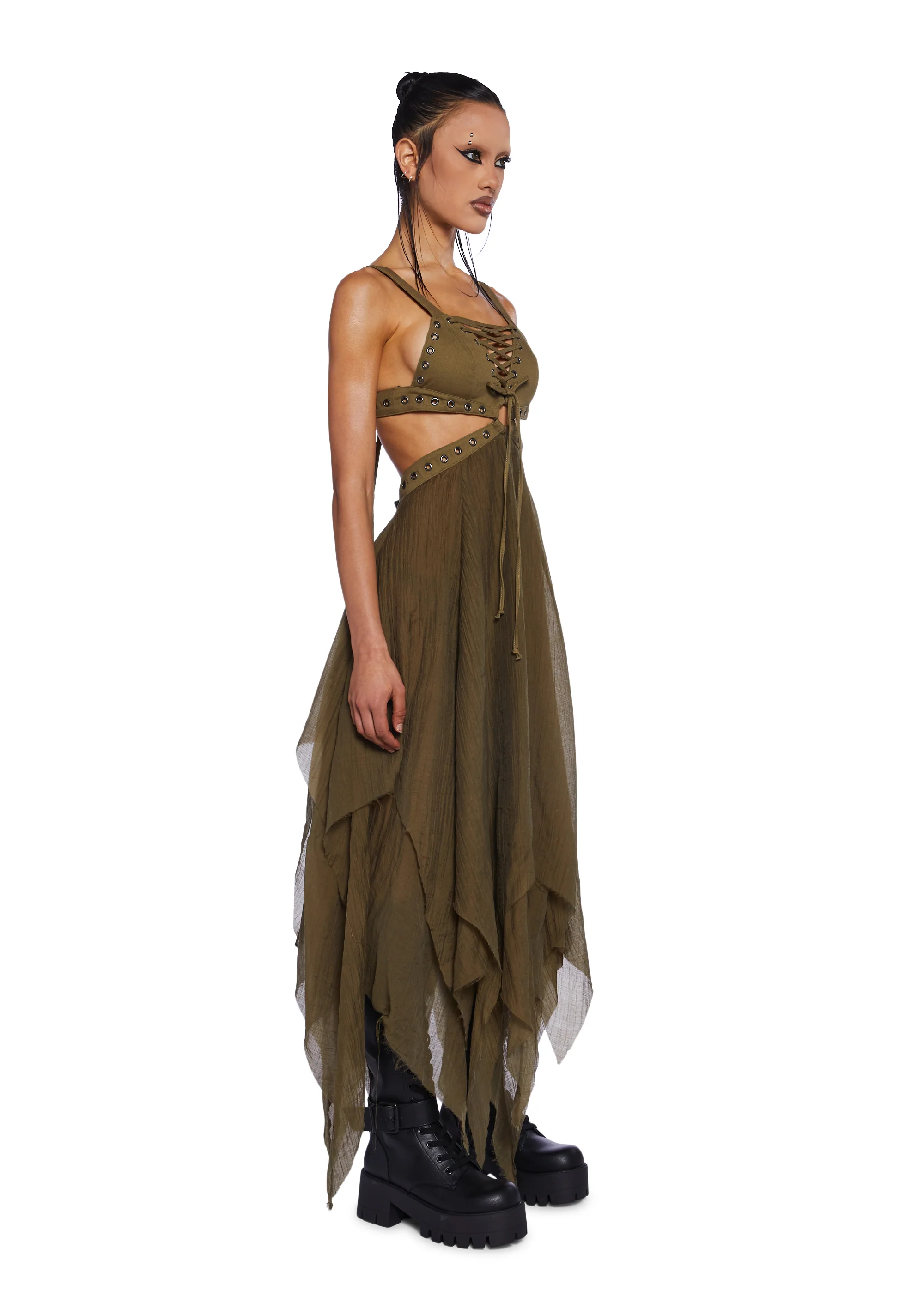 Charged Shredded Midi Dress - Image 3