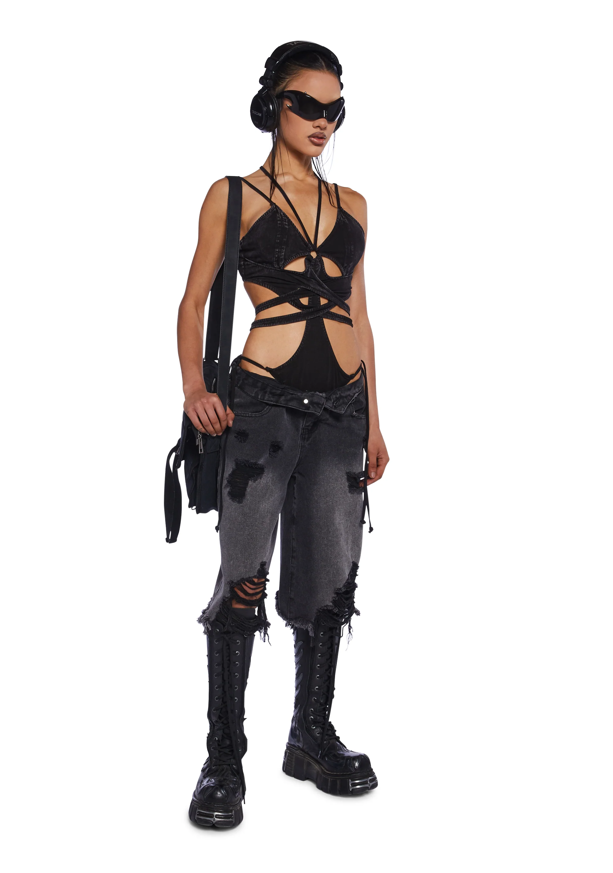 Charged Strappy Washed Bodysuit - Image 2