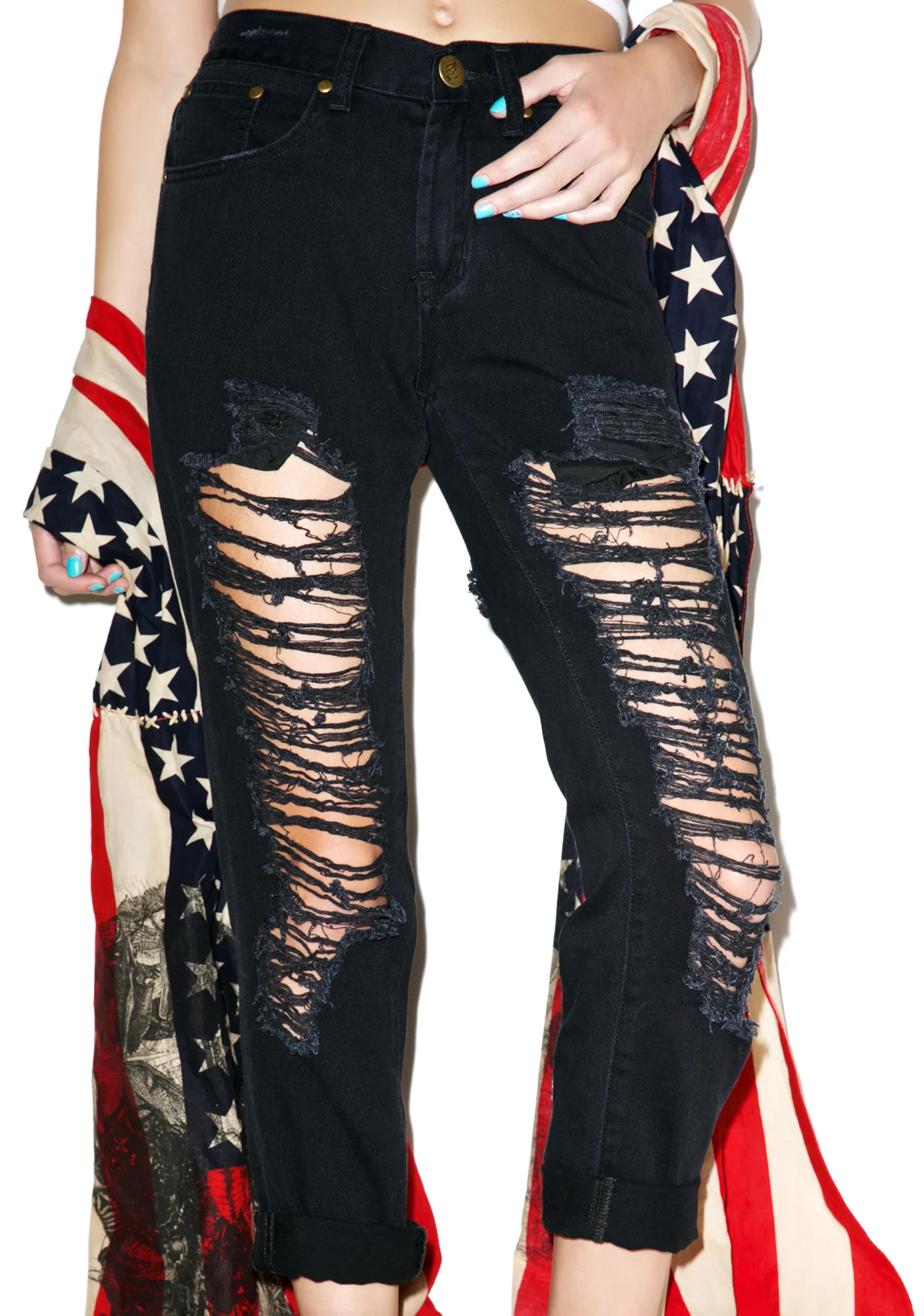 Charley Destroyed Boyfriend Jeans - Image 4