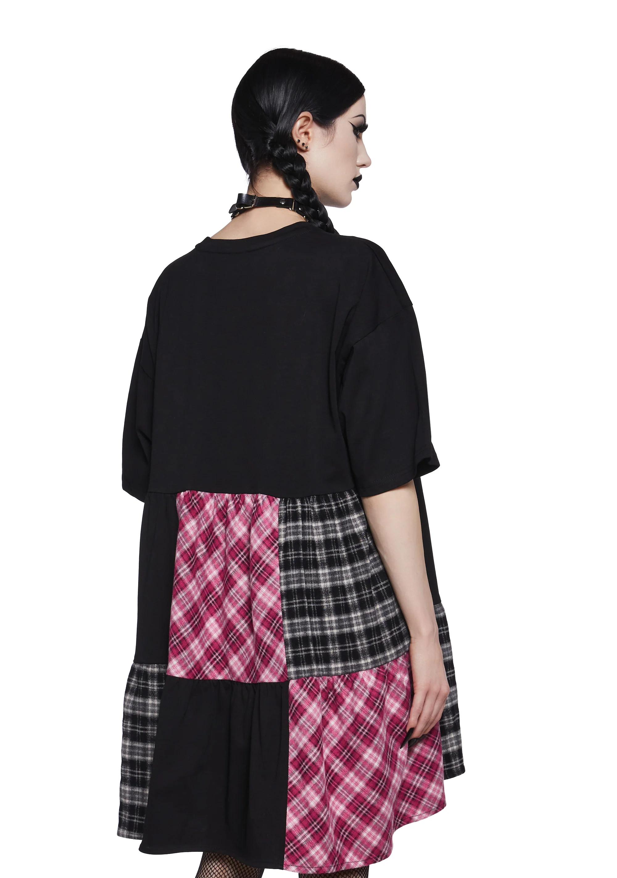 Charmed Wrath Patchwork Babydoll Dress - Image 4