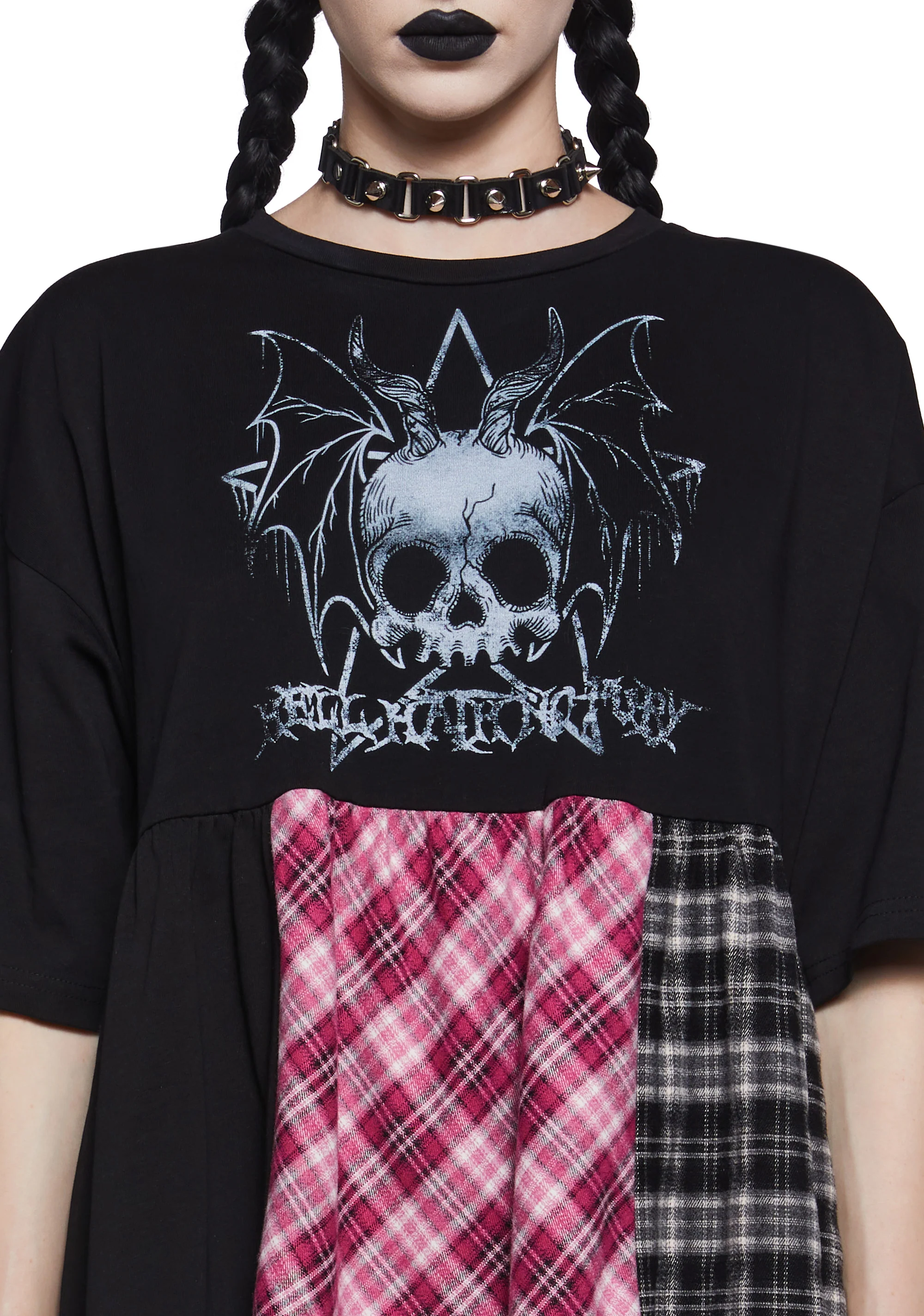 Charmed Wrath Patchwork Babydoll Dress - Image 5