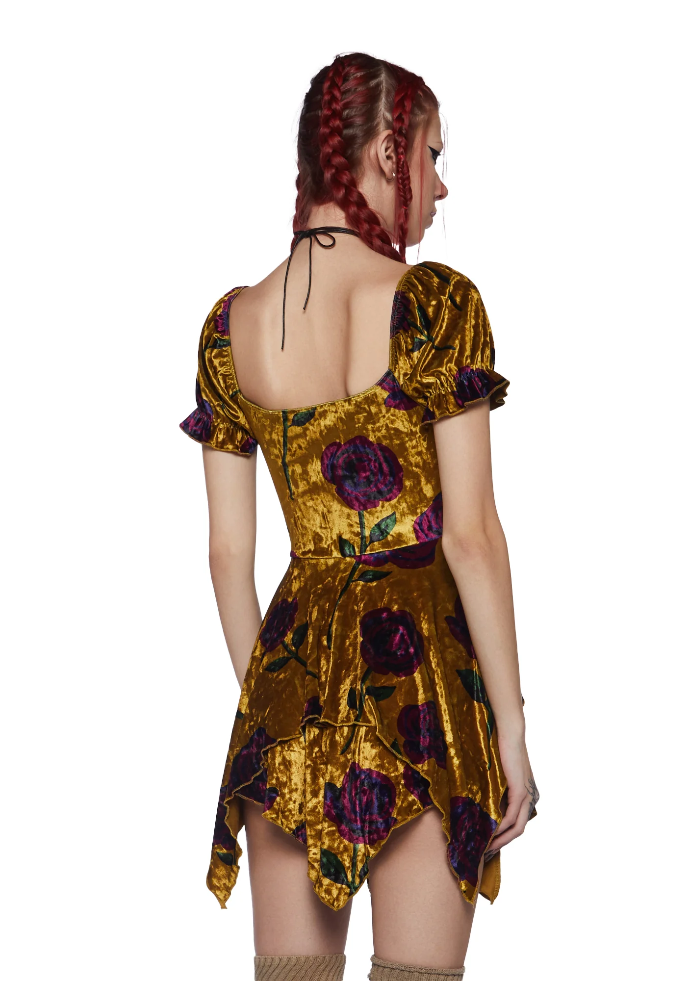 Chasin' Rainbows Mini Dress - Floral Velvet - Image 4