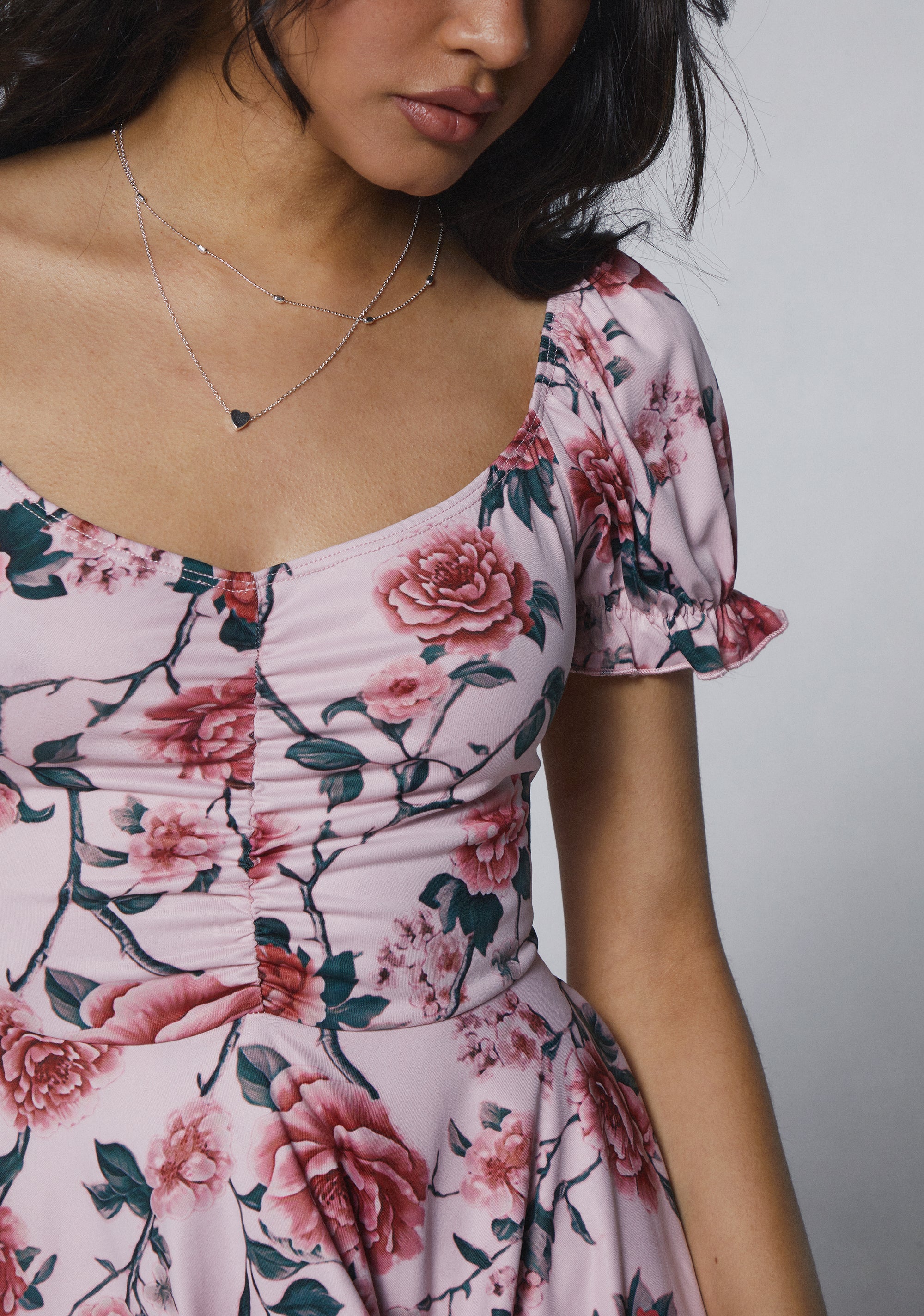 Chasin’ Rainbows Mini Dress - Pink Floral - Image 7