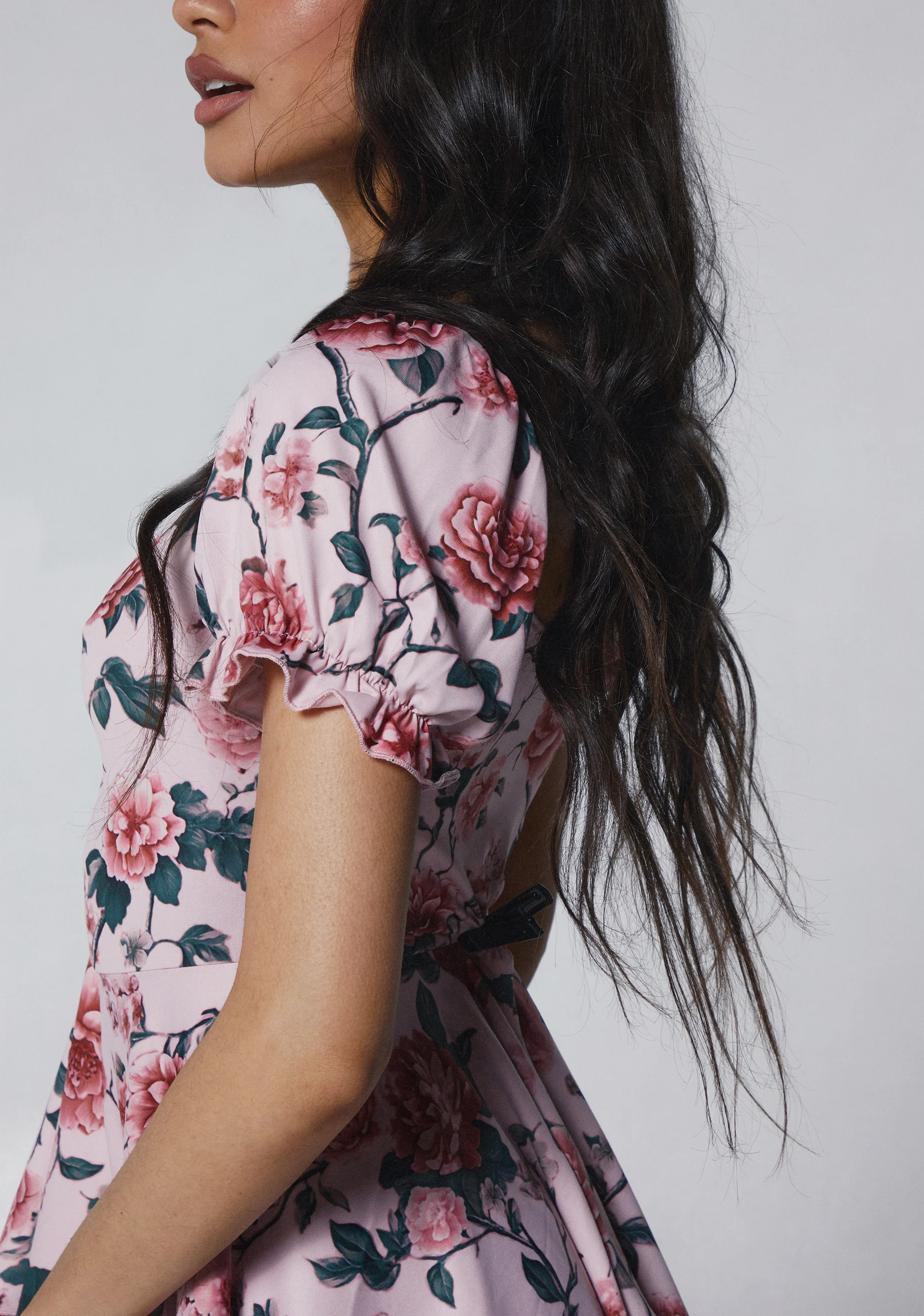 Chasin’ Rainbows Mini Dress - Pink Floral - Image 8