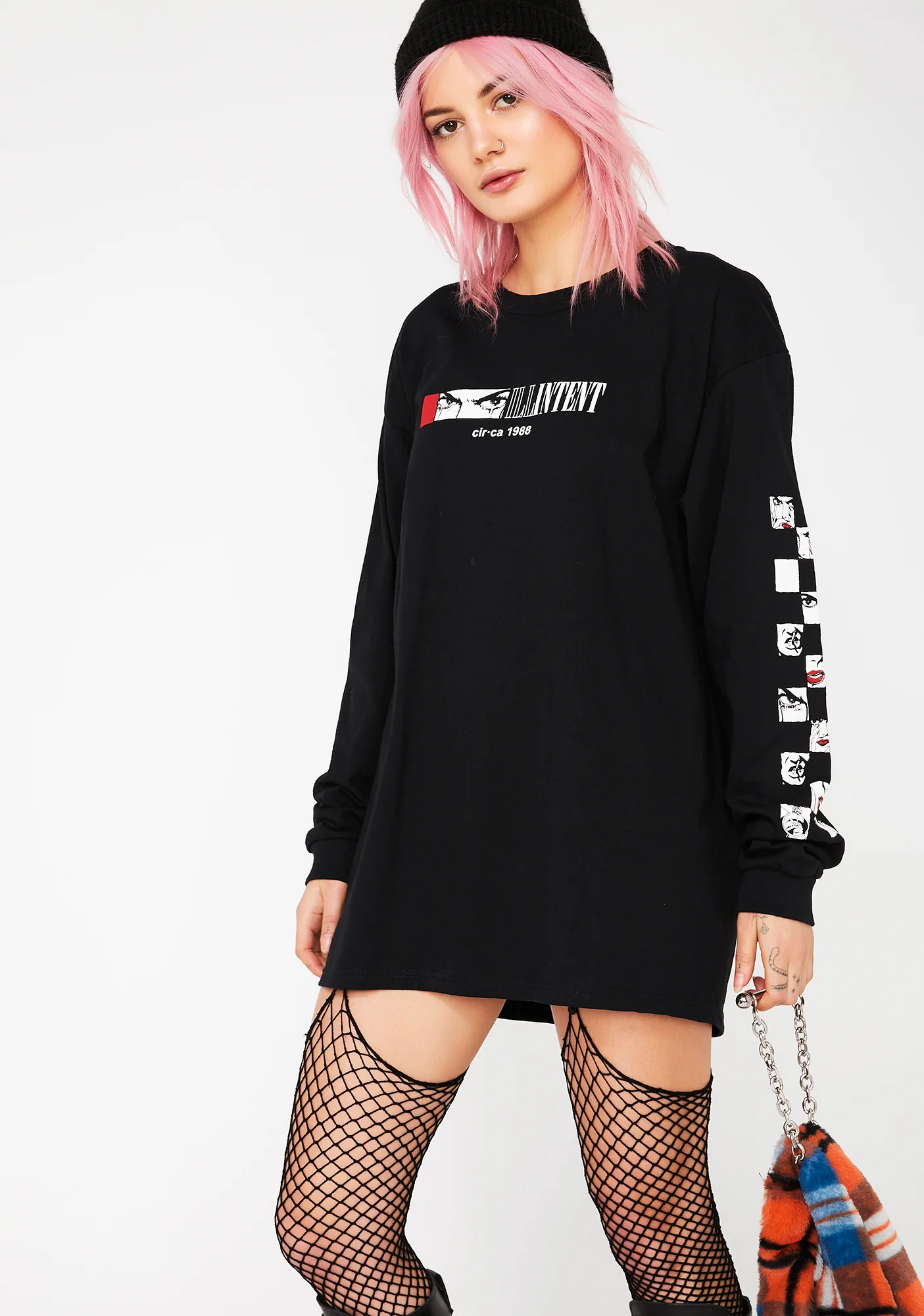 Checkerboard Eyes Long Sleeve Tee - Image 3