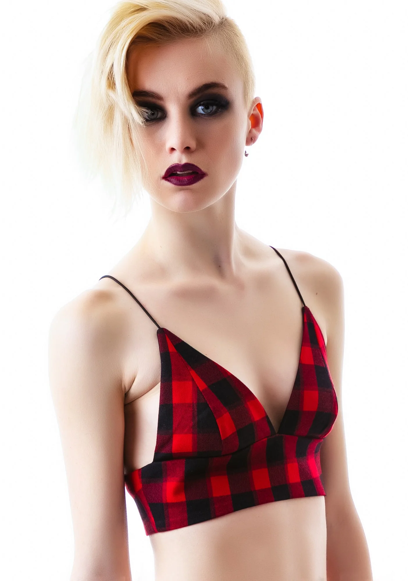 Checkered Past Bra - Red - Image 2