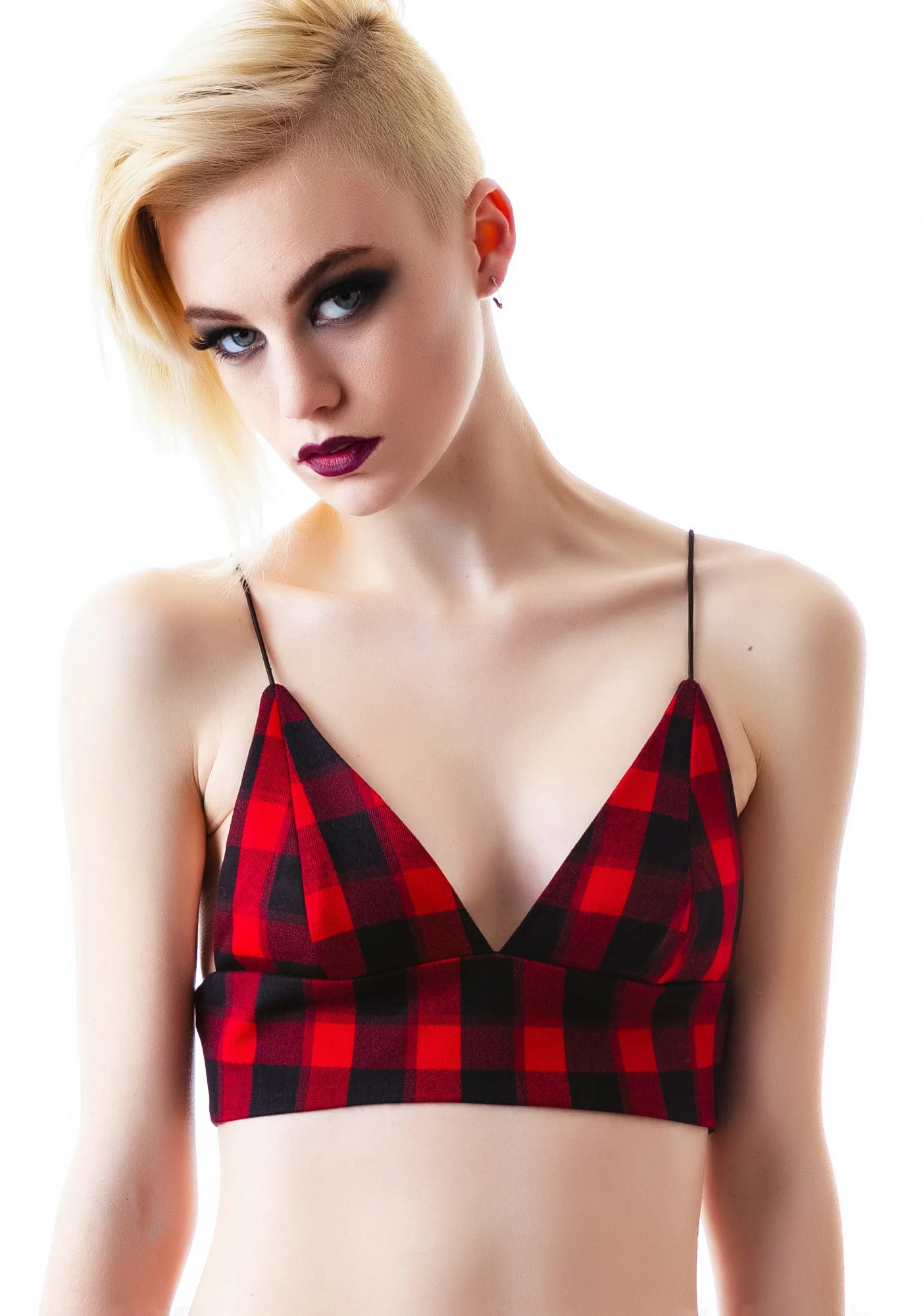 Checkered Past Bra - Red - Image 3