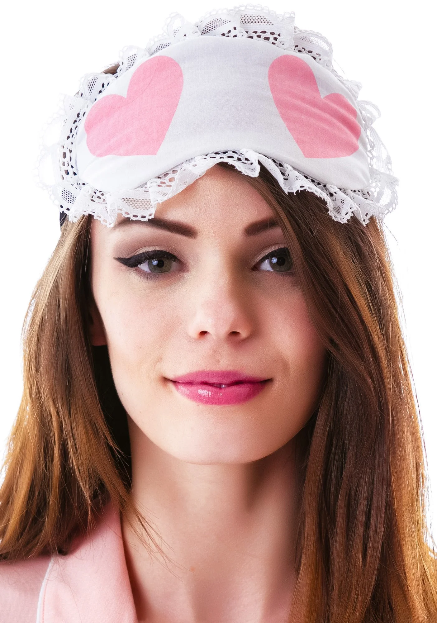 Cheeky Hearts Eye Mask - Gray - Image 9