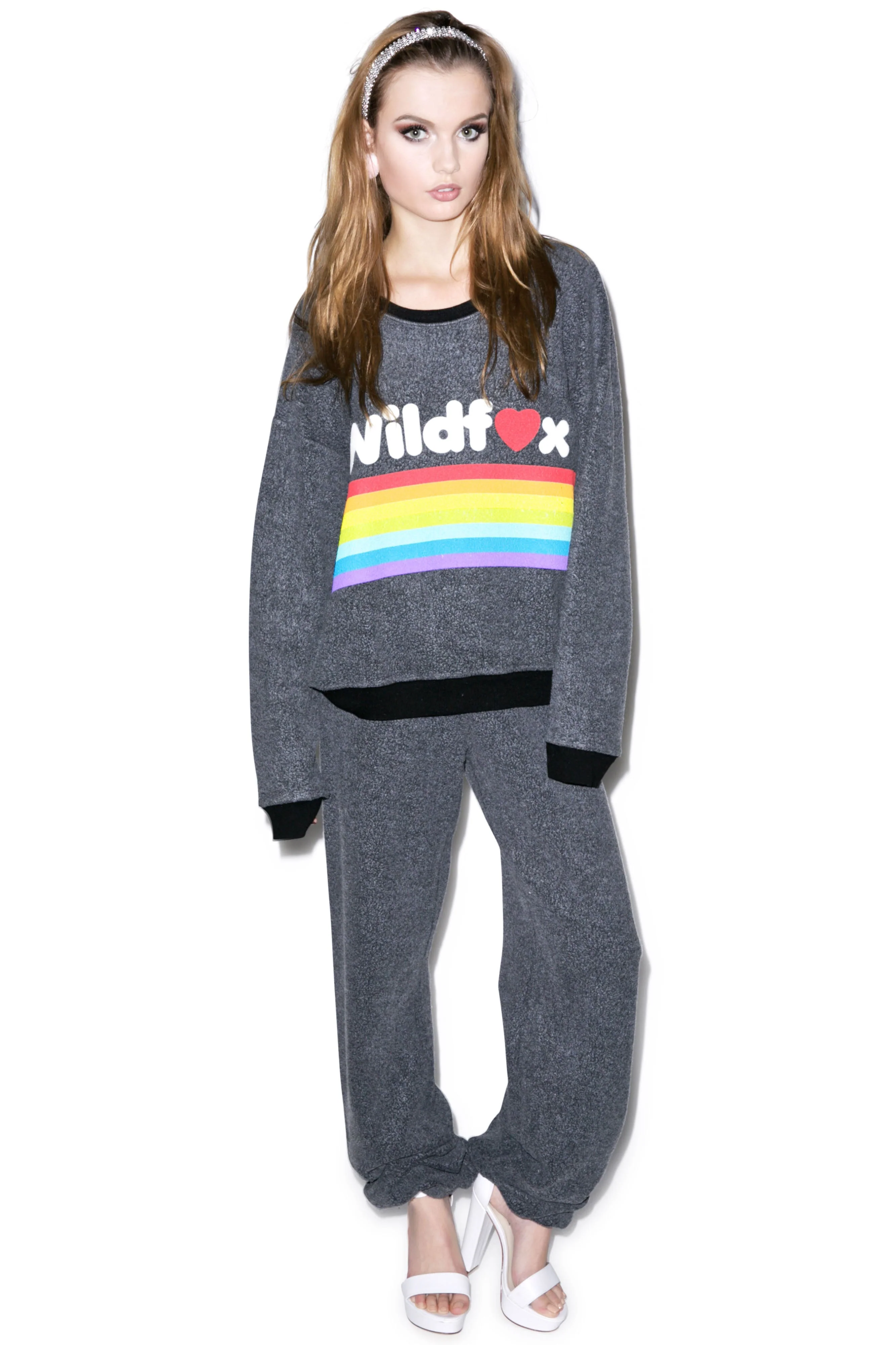 Chenille Wildfox P.E. Sweats - White - Image 8