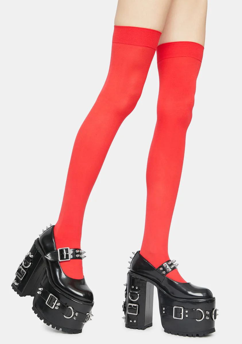 Cherry Angel Of Mine Sheer Thigh Highs - Image 2