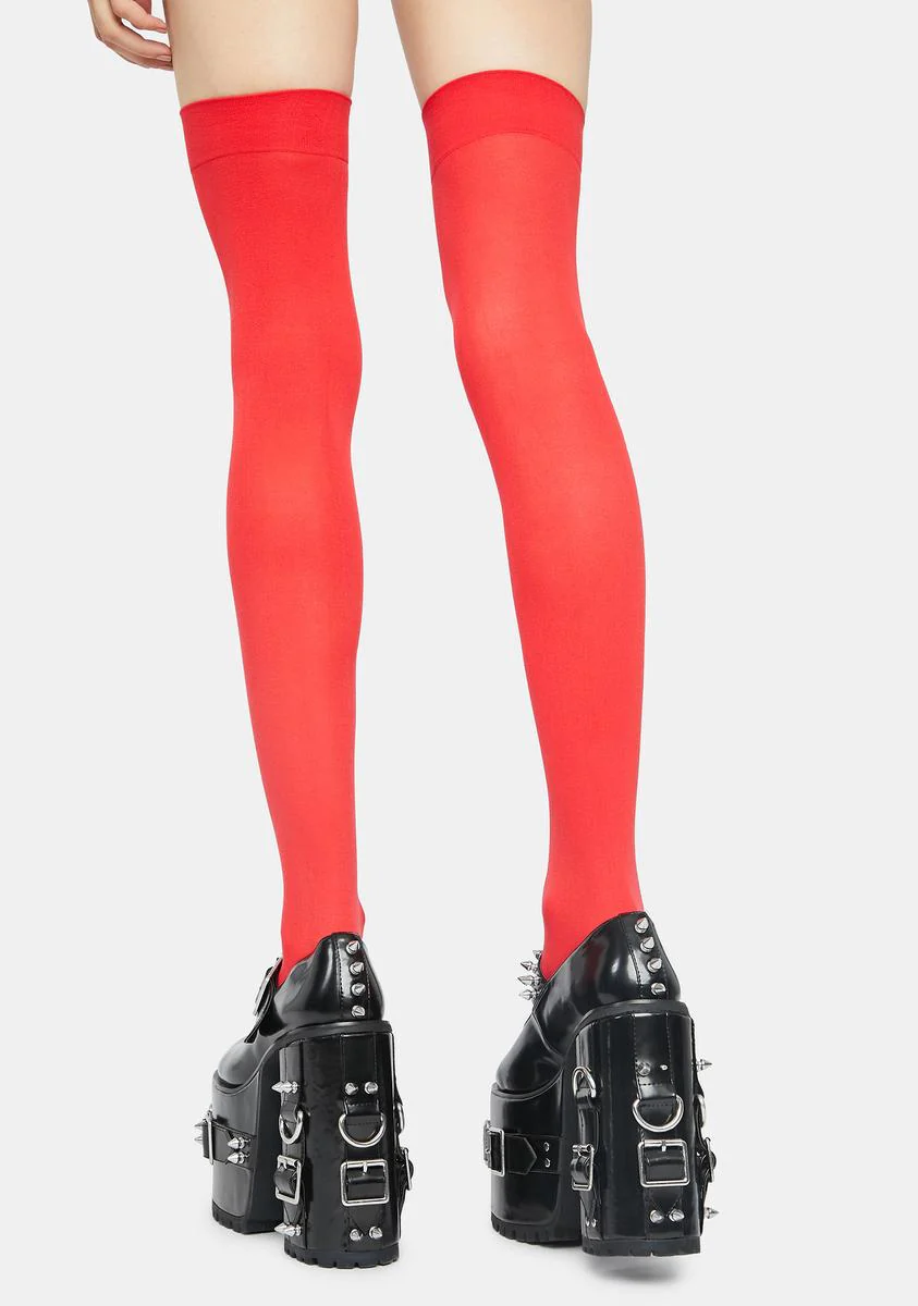 Cherry Angel Of Mine Sheer Thigh Highs - Image 3