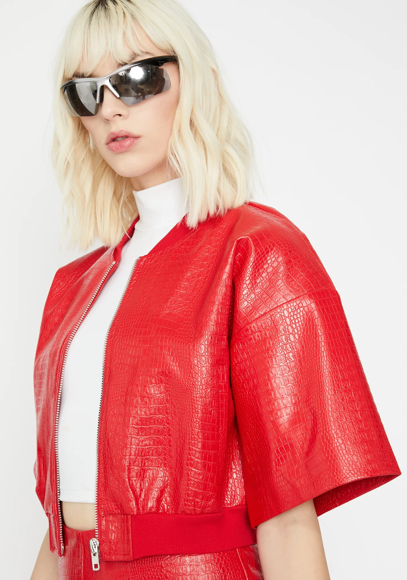 Cherry Haute Fashion Embossed Jacket - Image 3