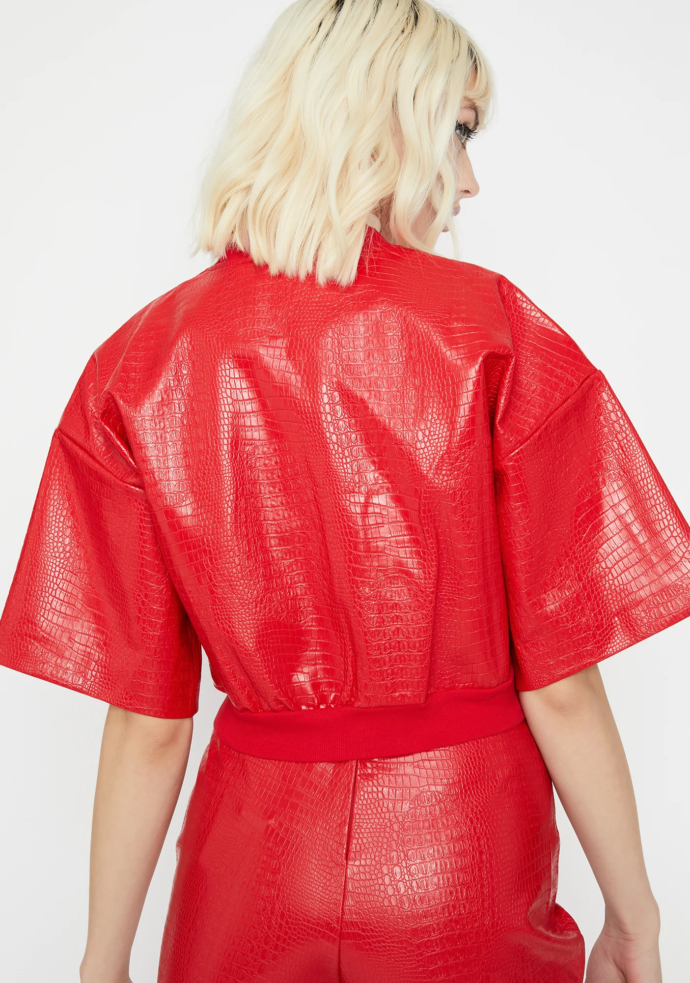 Cherry Haute Fashion Embossed Jacket - Image 4