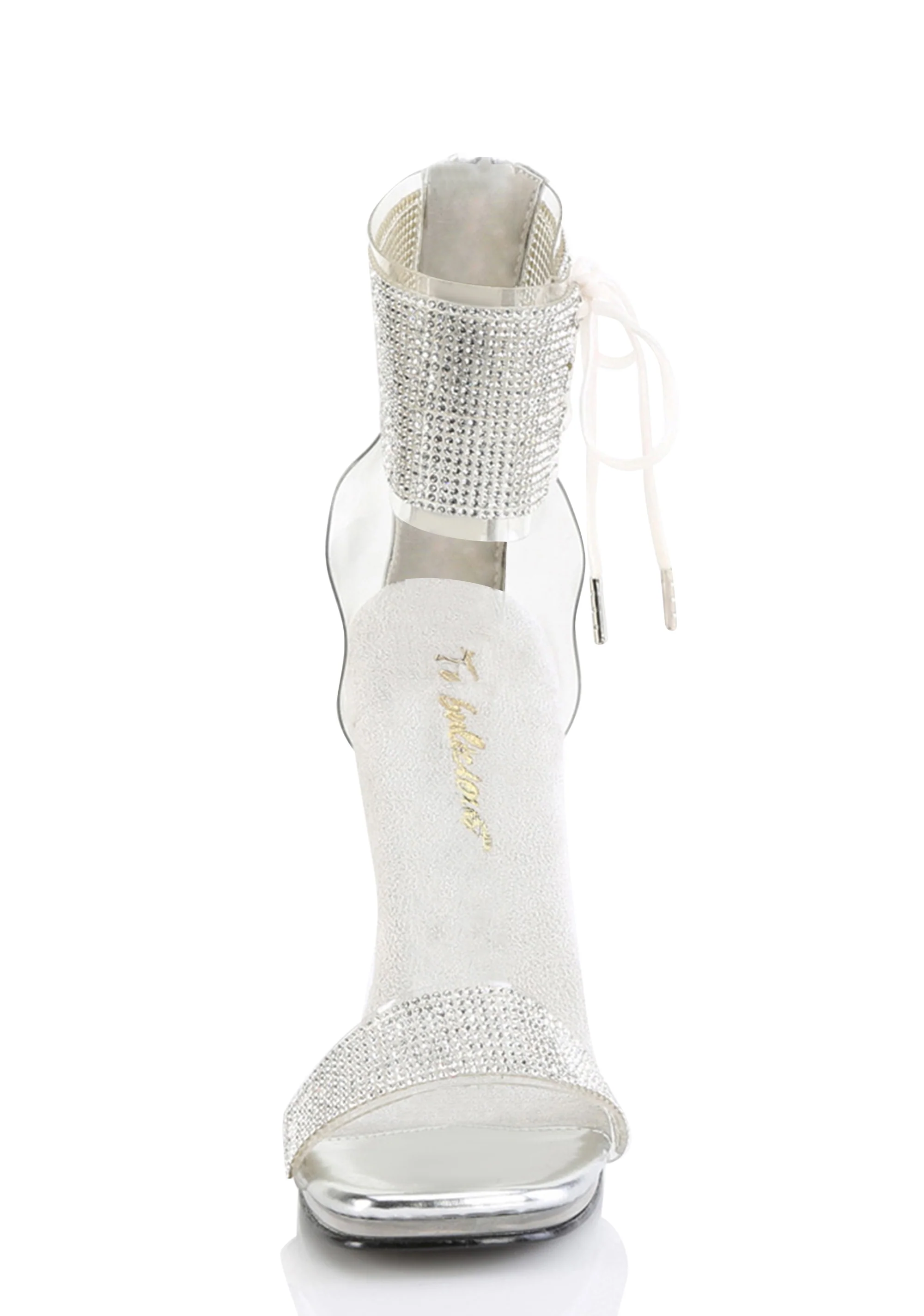 Chic-47 Platform Rhinestone Sandals-Silver - Image 3