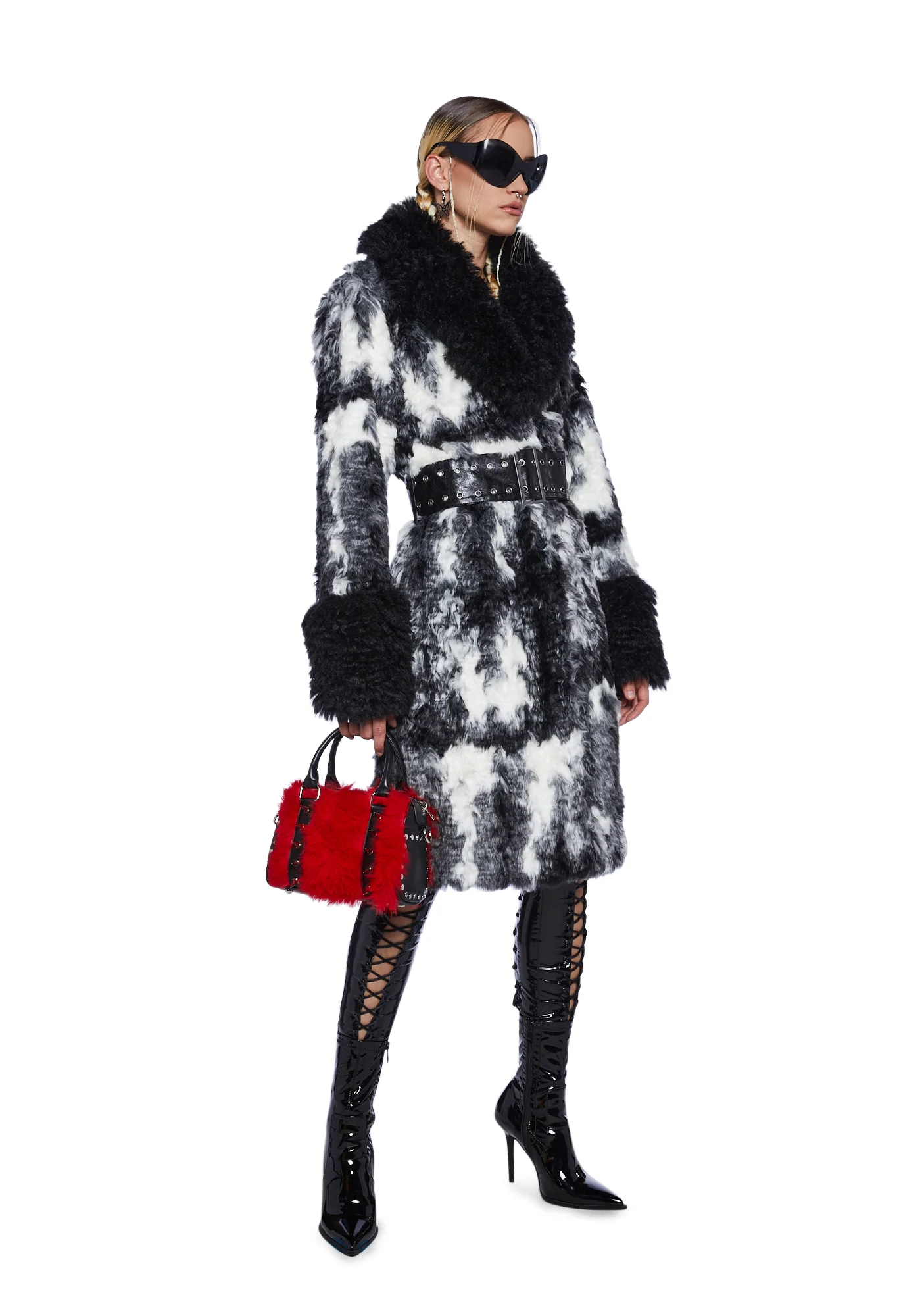 Chic Chaos Faux Fur Coat - Image 2