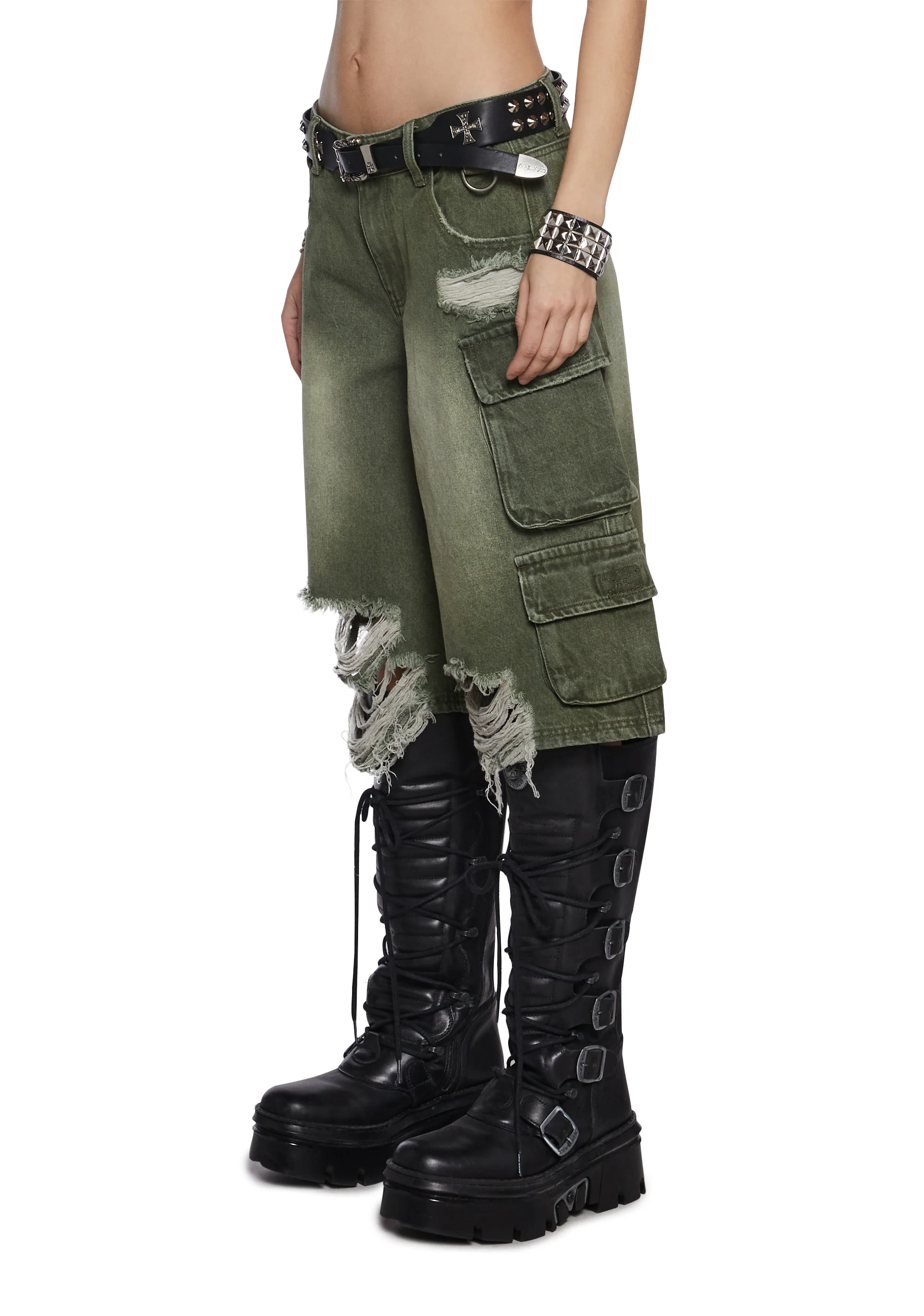 Chord Shredded Cargo Shorts - Image 5