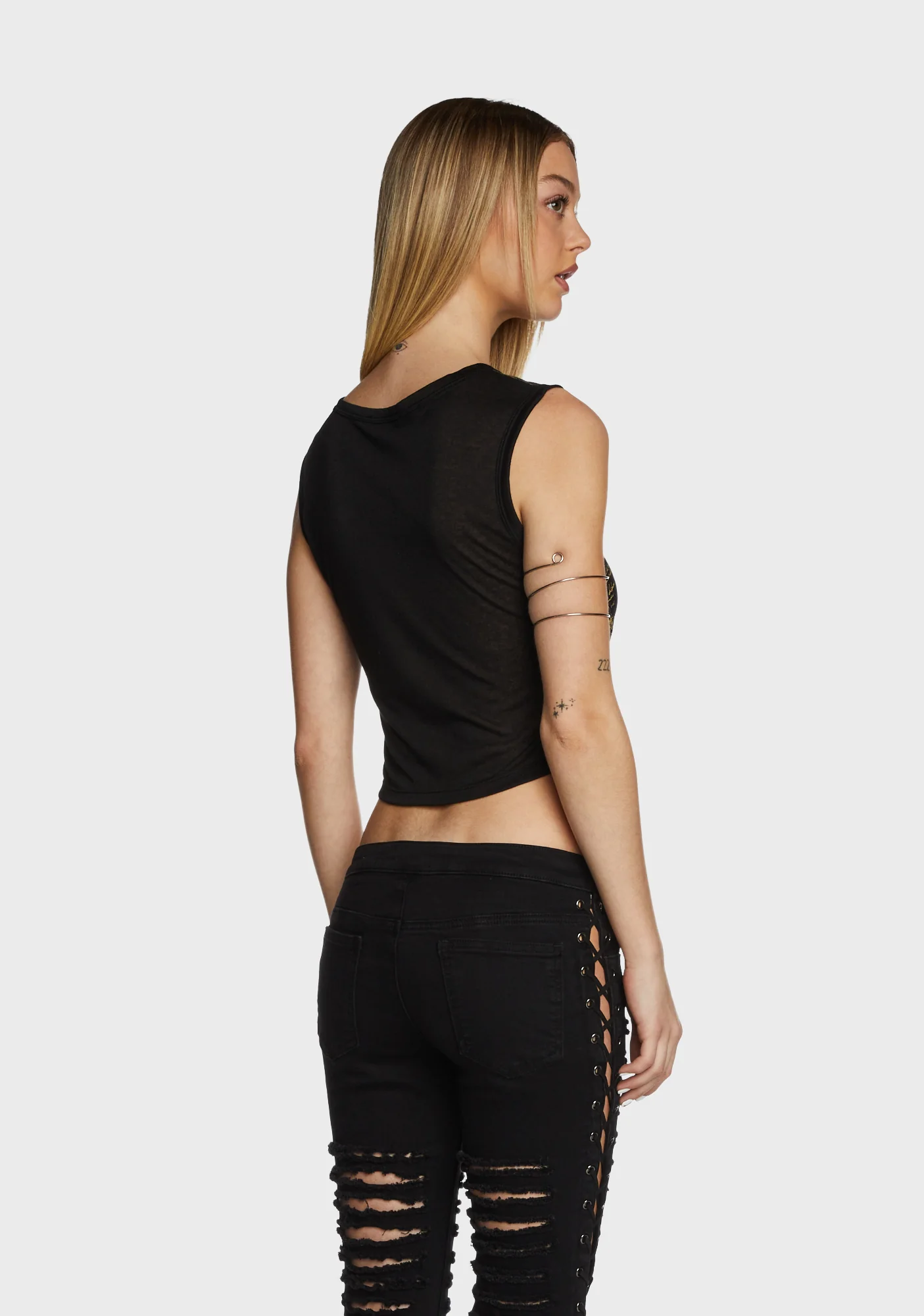 Chrome Queen Cropped Tank - Image 4