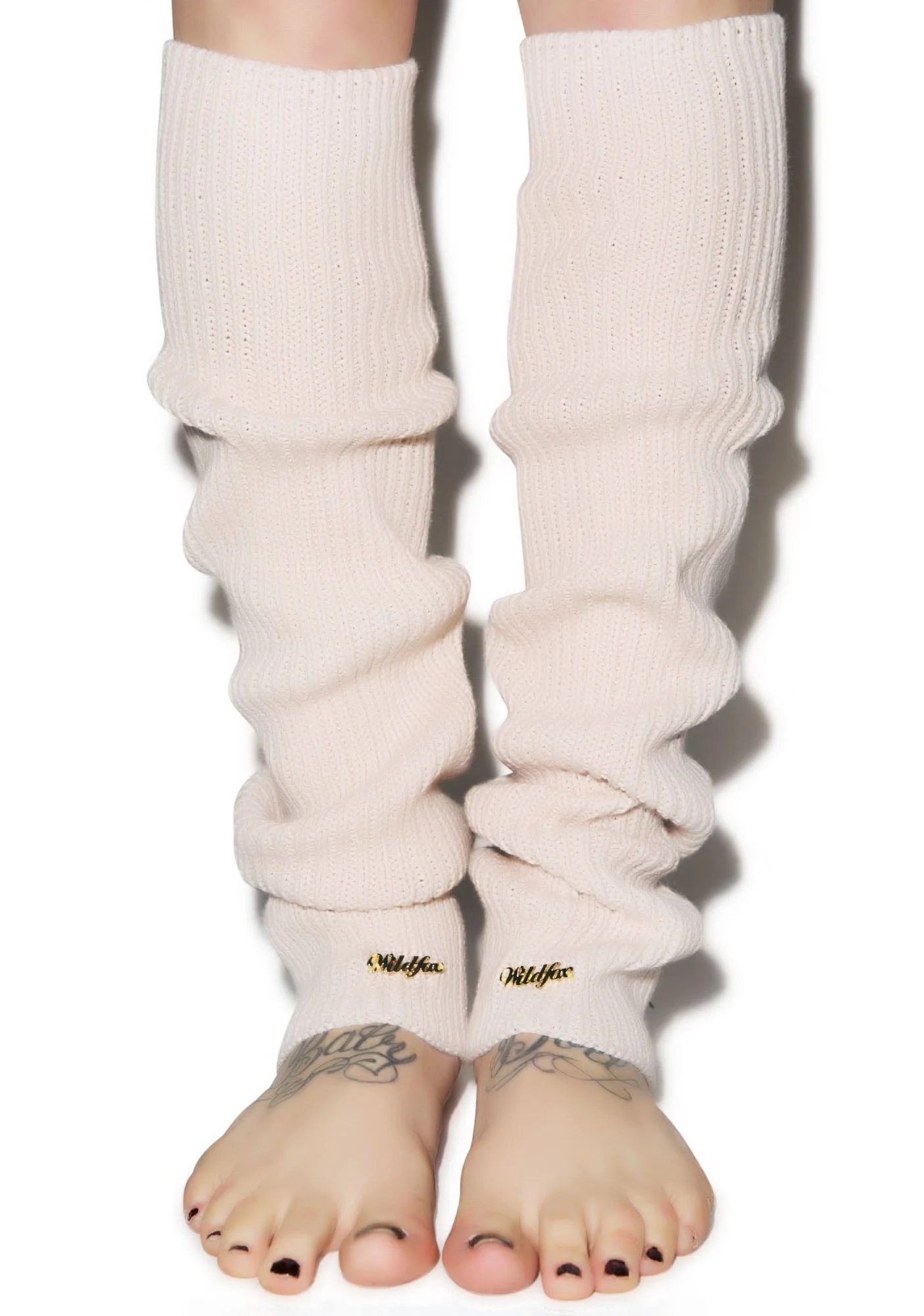 Chunky Knit Leg Warmers - Dark Pink - Image 12