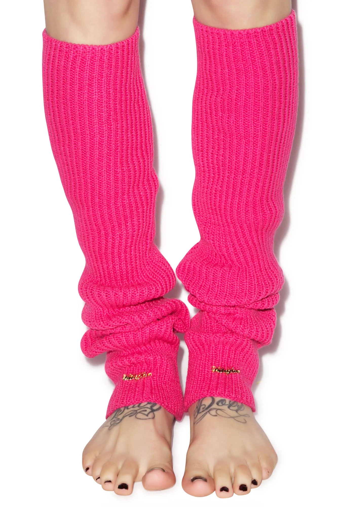Chunky Knit Leg Warmers - Light Brown - Image 8