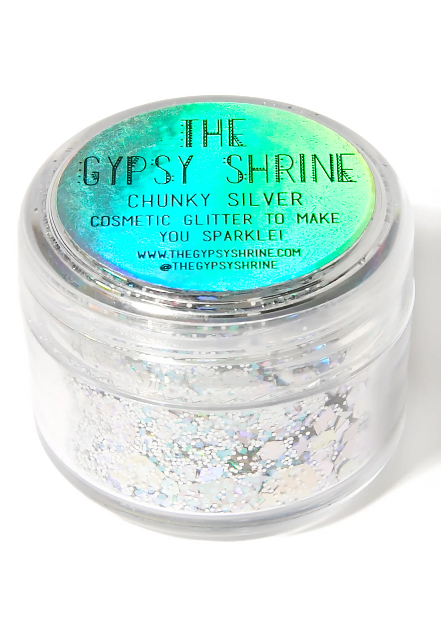 Chunky Silver Mix Face Glitter - Image 3