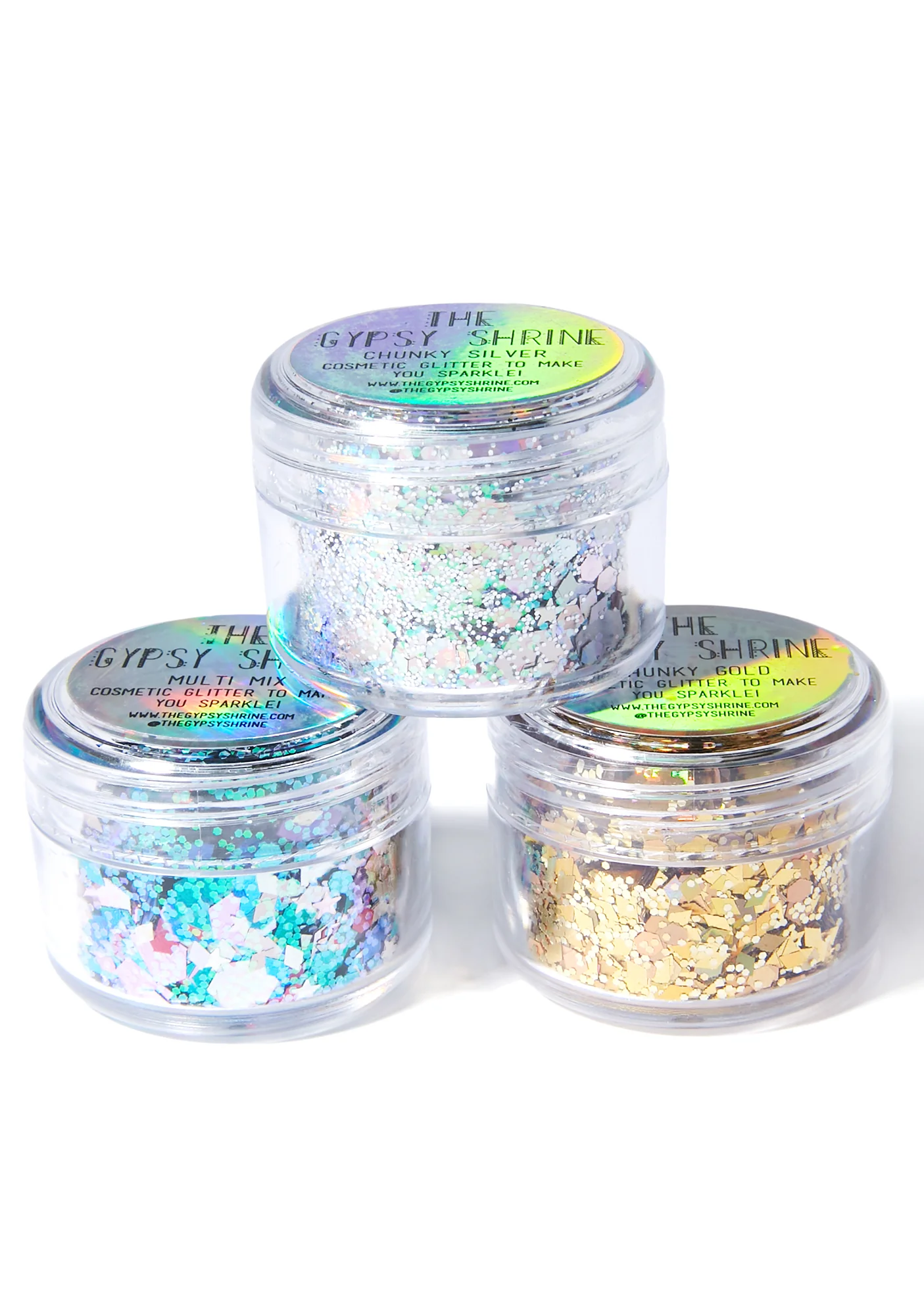 Chunky Silver Mix Face Glitter - Image 4