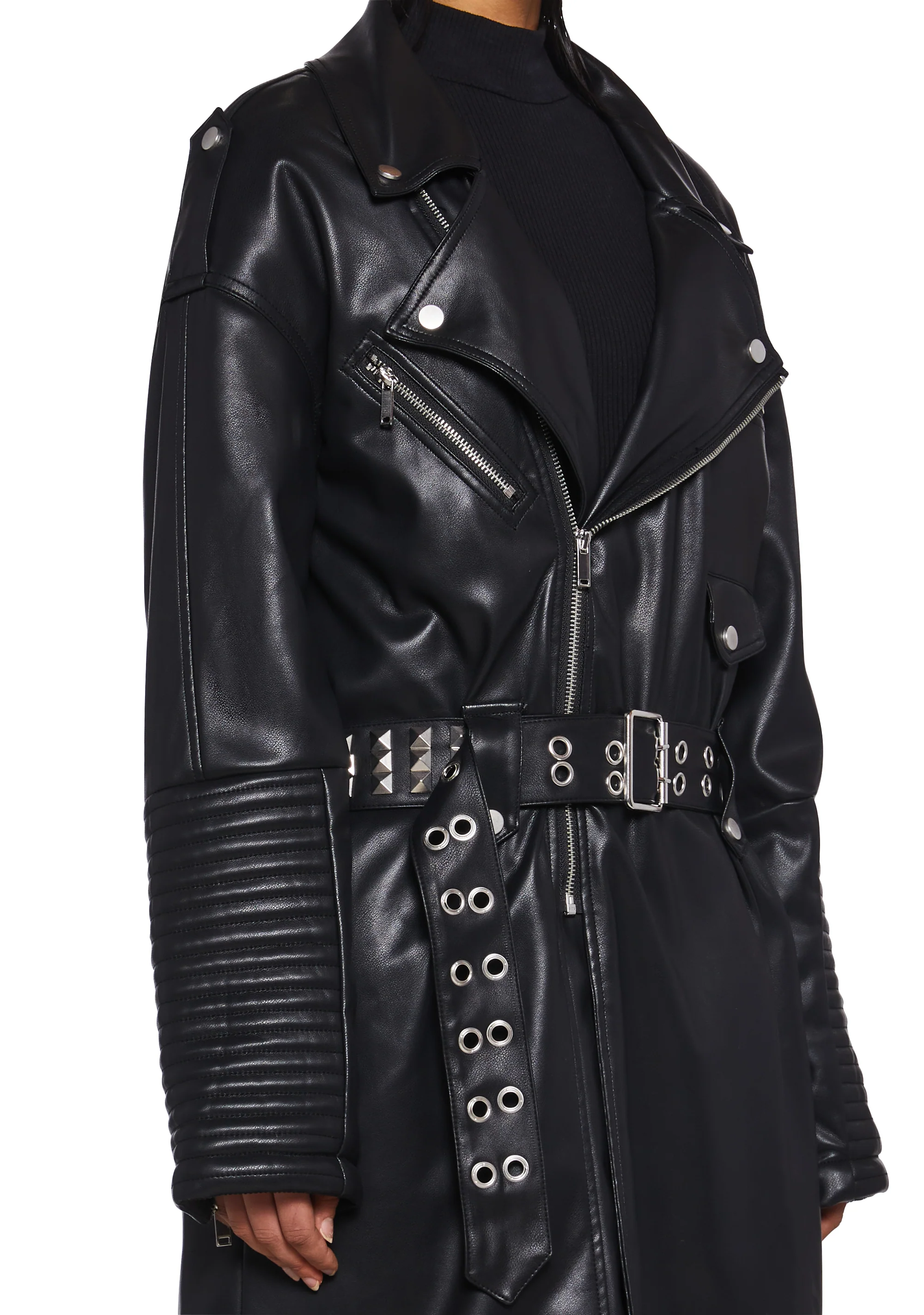 Circuit Breaker Moto Trench Coat - Image 2
