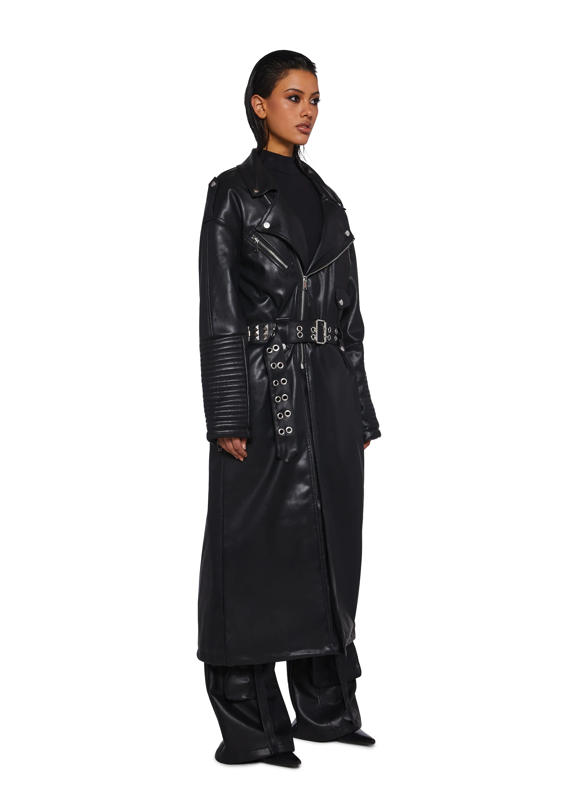 Circuit Breaker Moto Trench Coat - Image 3
