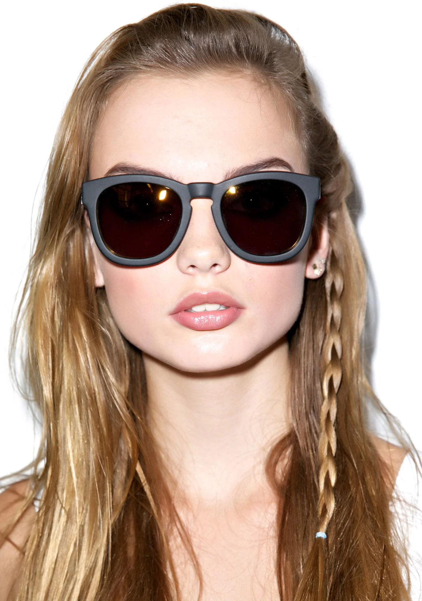 Classic Fox Mirror Sunglasses - Black - Image 6