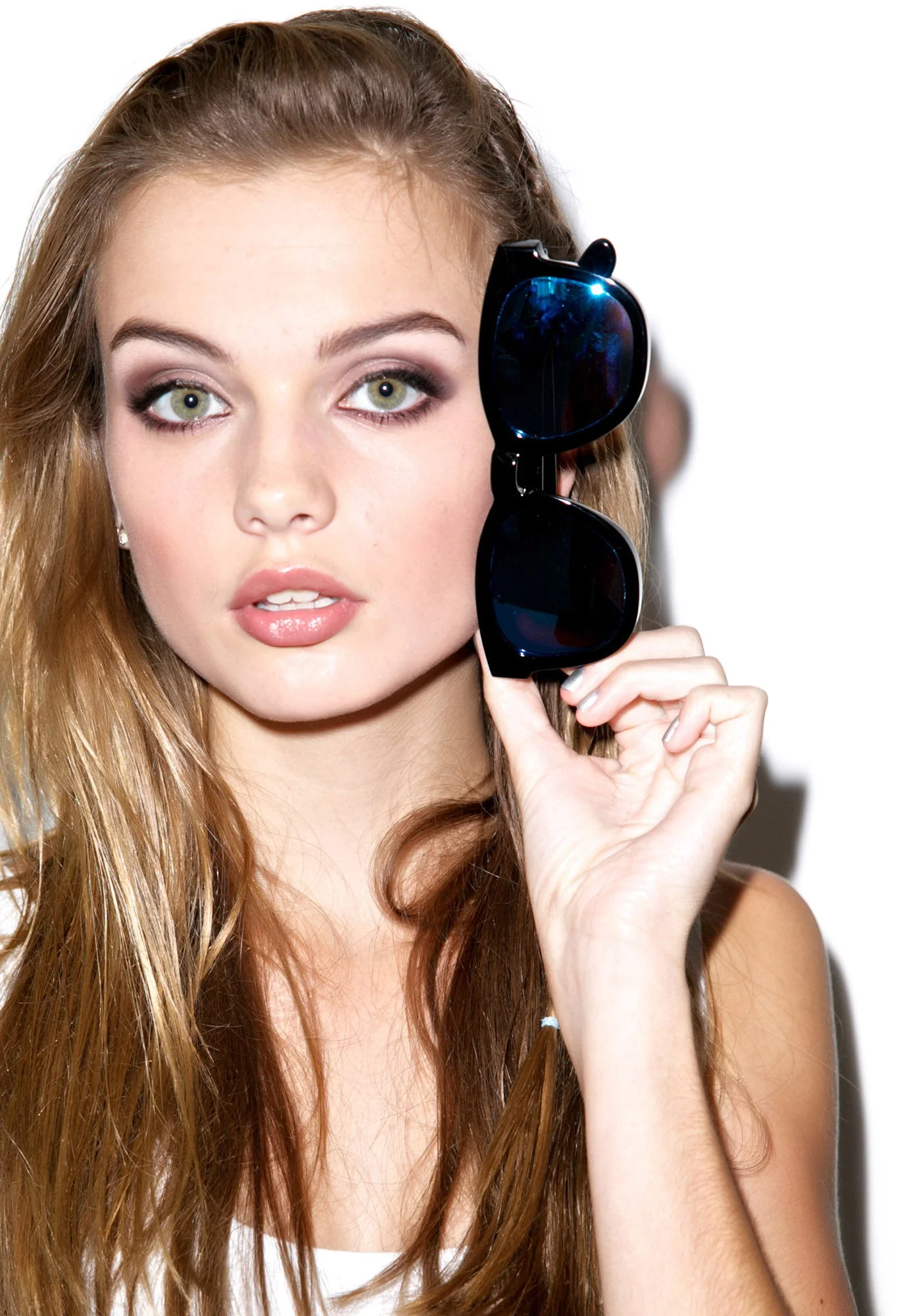 Classic Fox Mirror Sunglasses - Black - Image 9