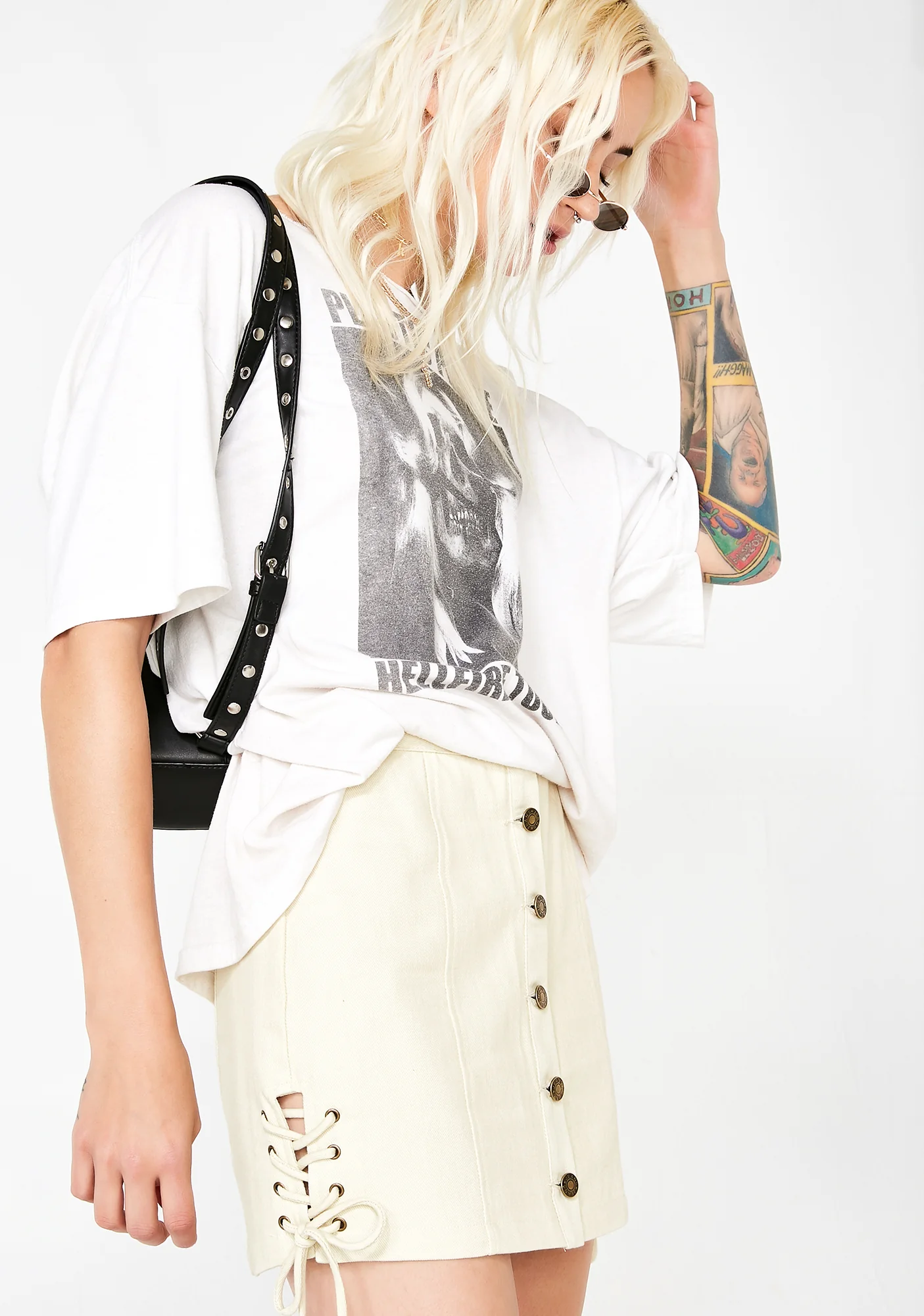 Classy Sass Lace-Up Mini Skirt - Image 3