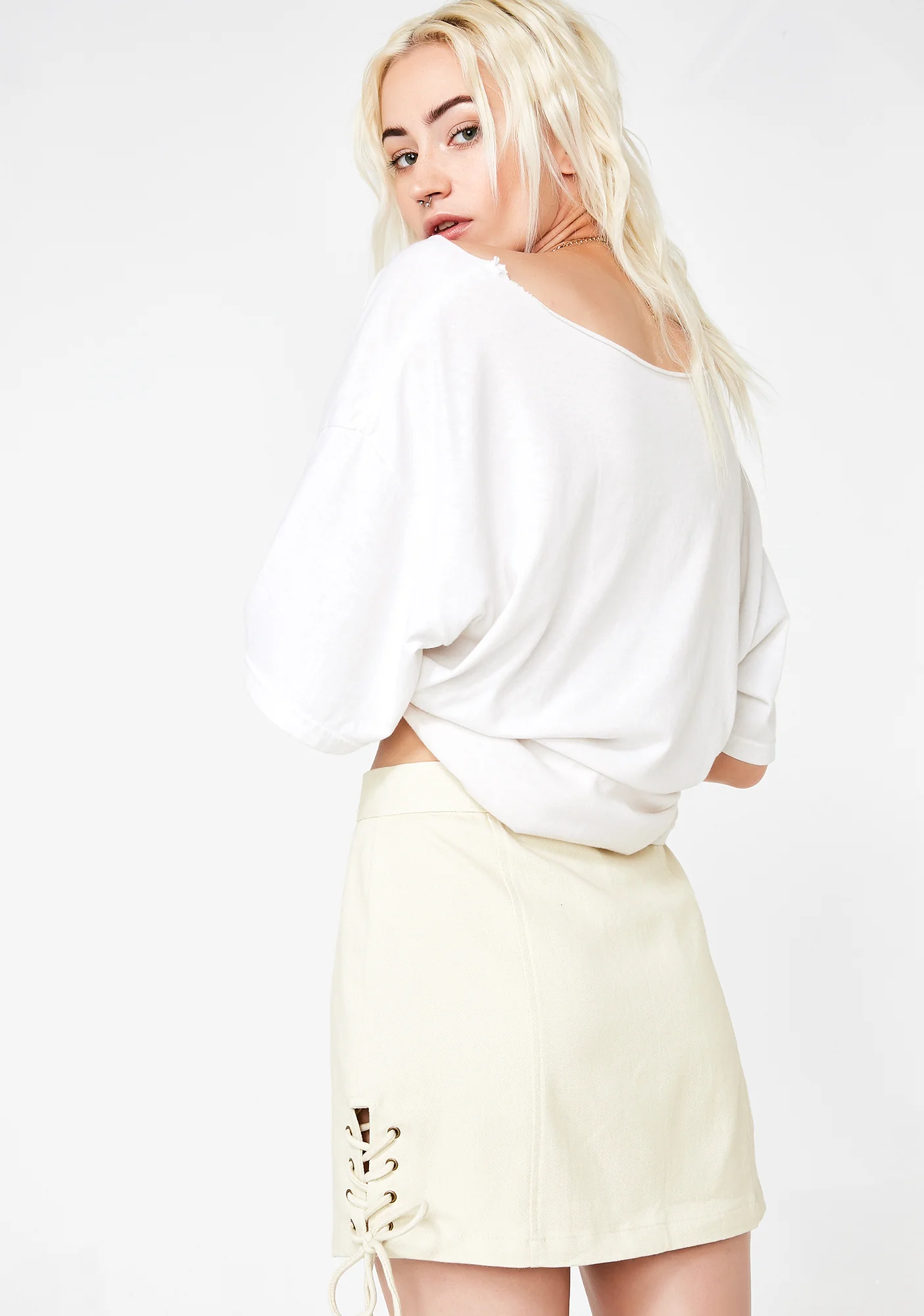 Classy Sass Lace-Up Mini Skirt - Image 4