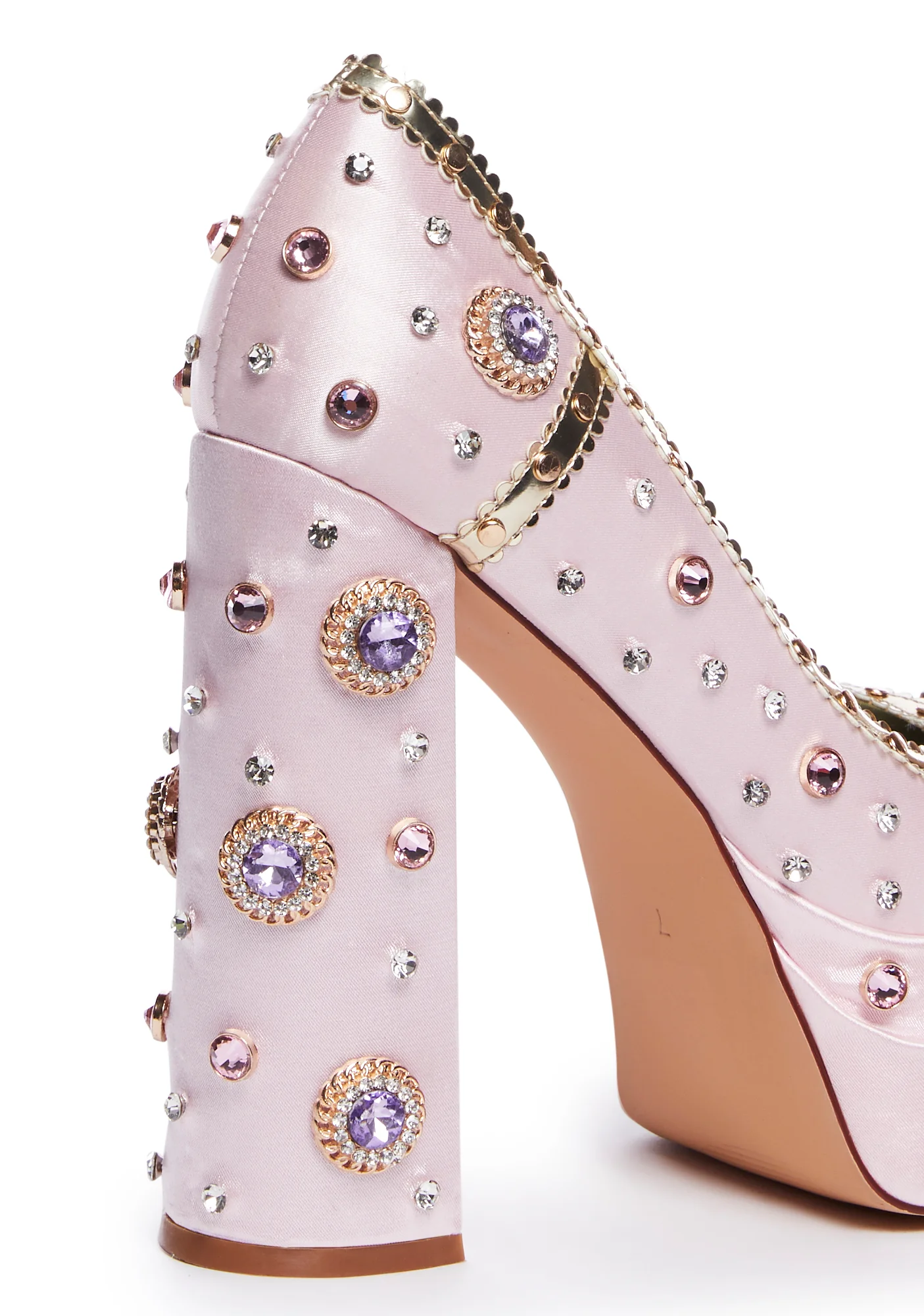 Clea Gem Platform Heels - Pink - Image 2