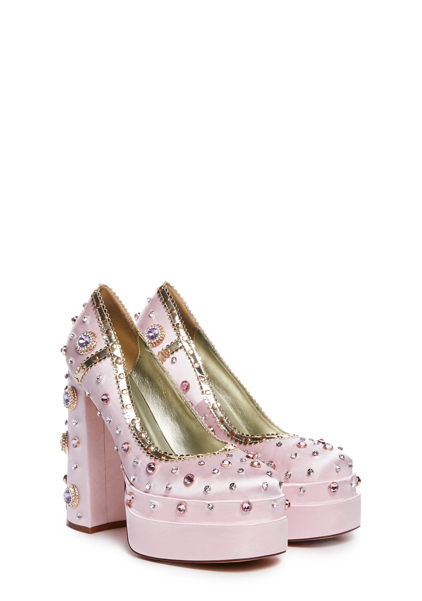 Clea Gem Platform Heels - Pink - Image 3