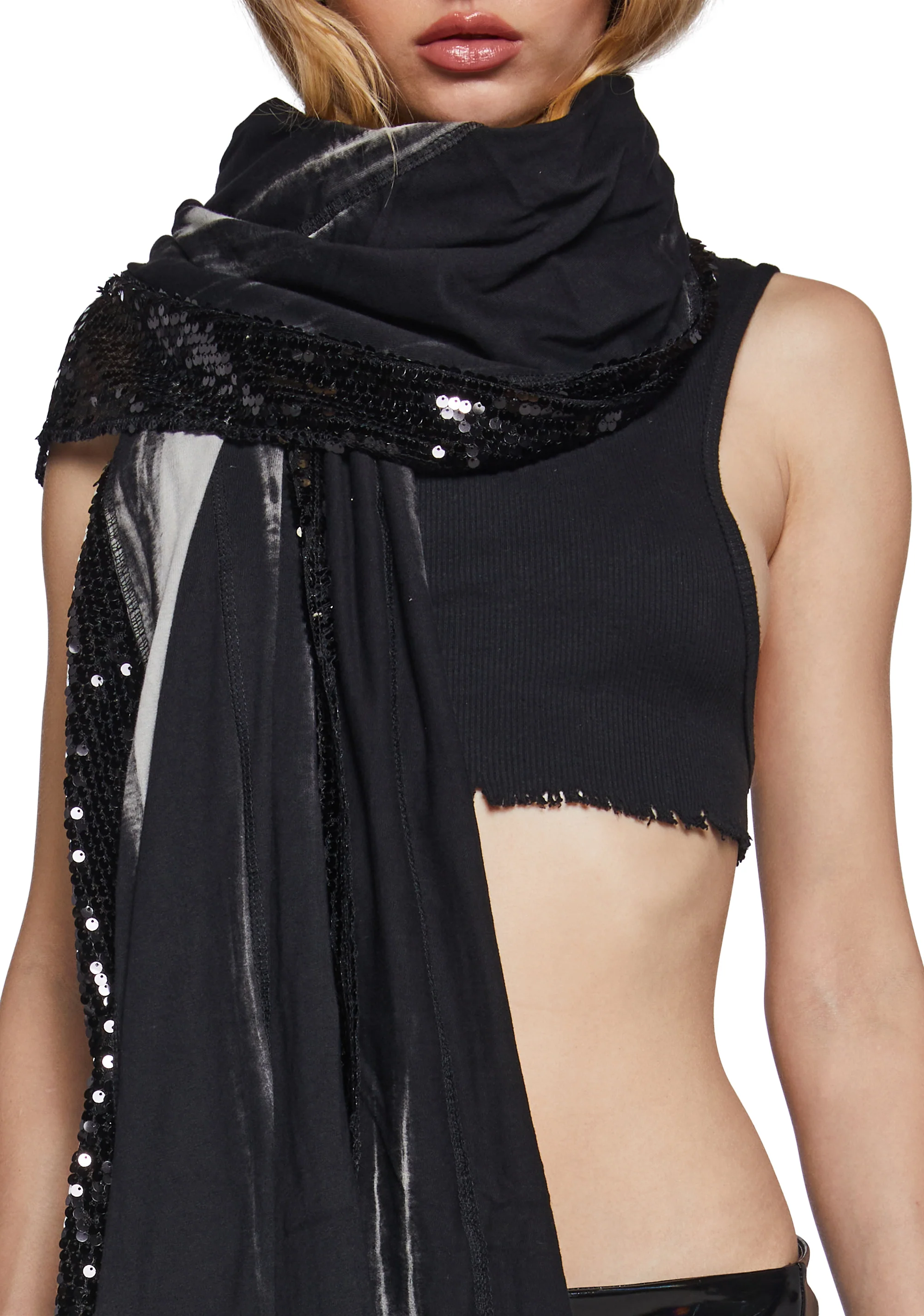 Clear Curiosity Scarf - Black - Image 2