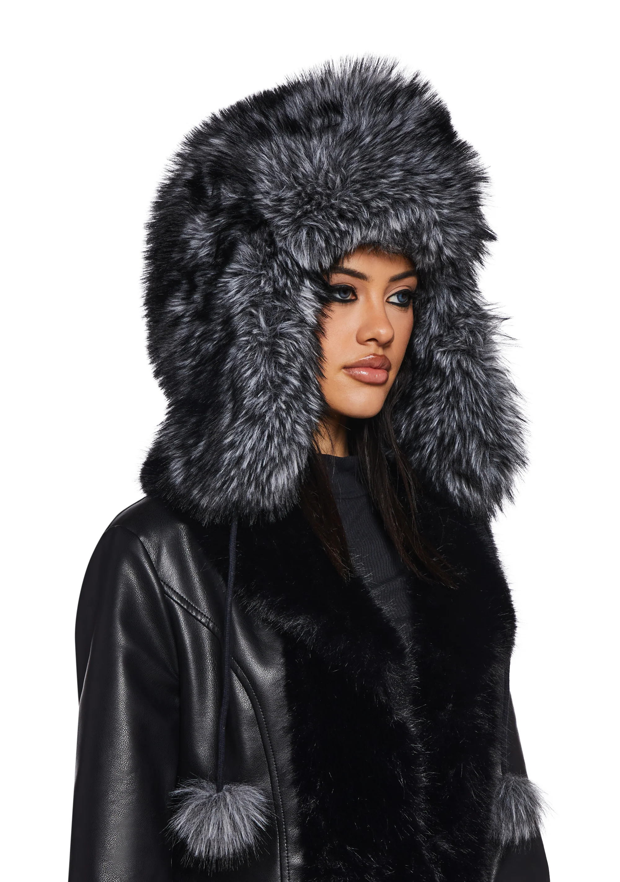 Clique Oversized Trapper Hat - Black - Image 2