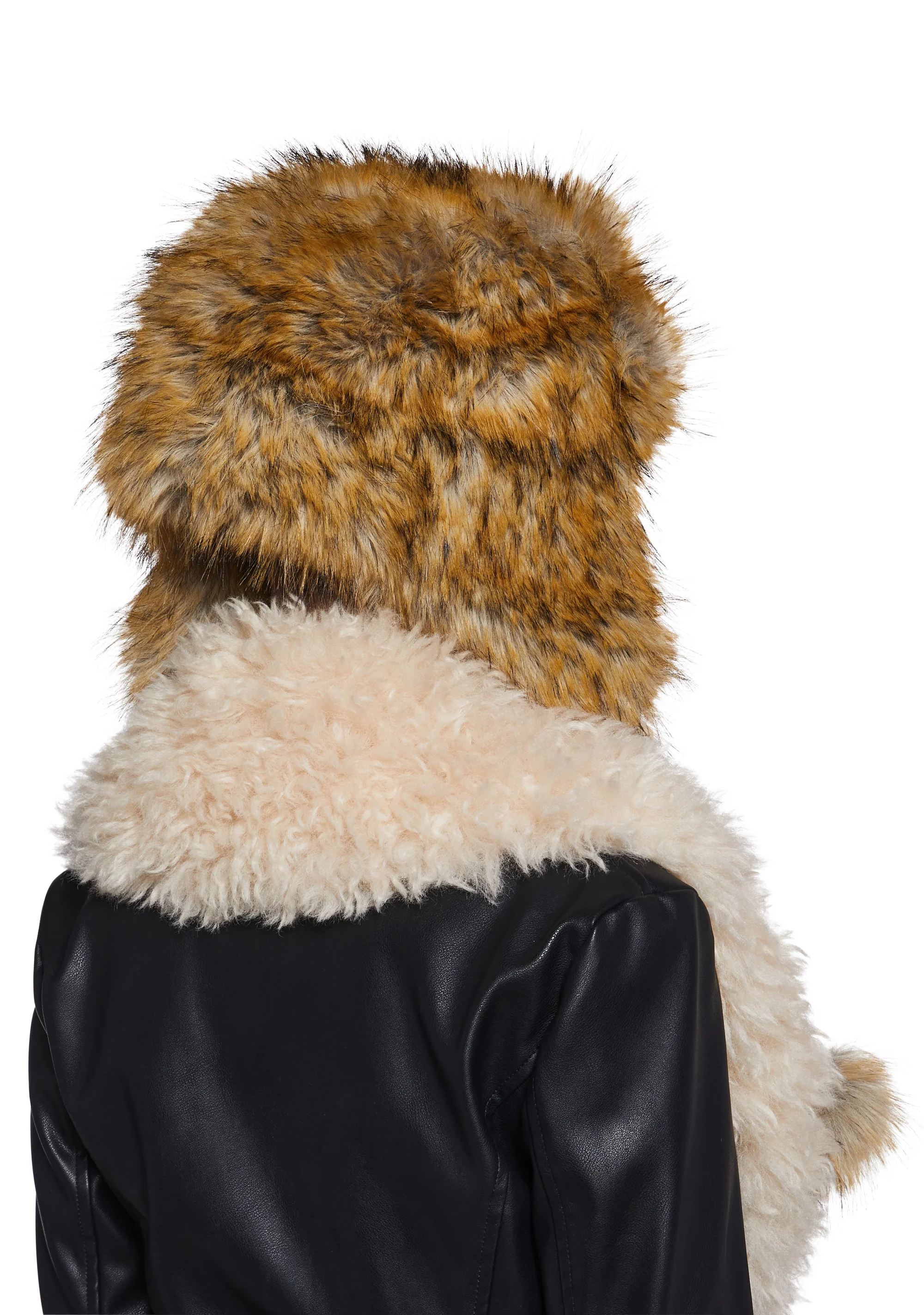 Clique Oversized Trapper Hat - Brown - Image 3