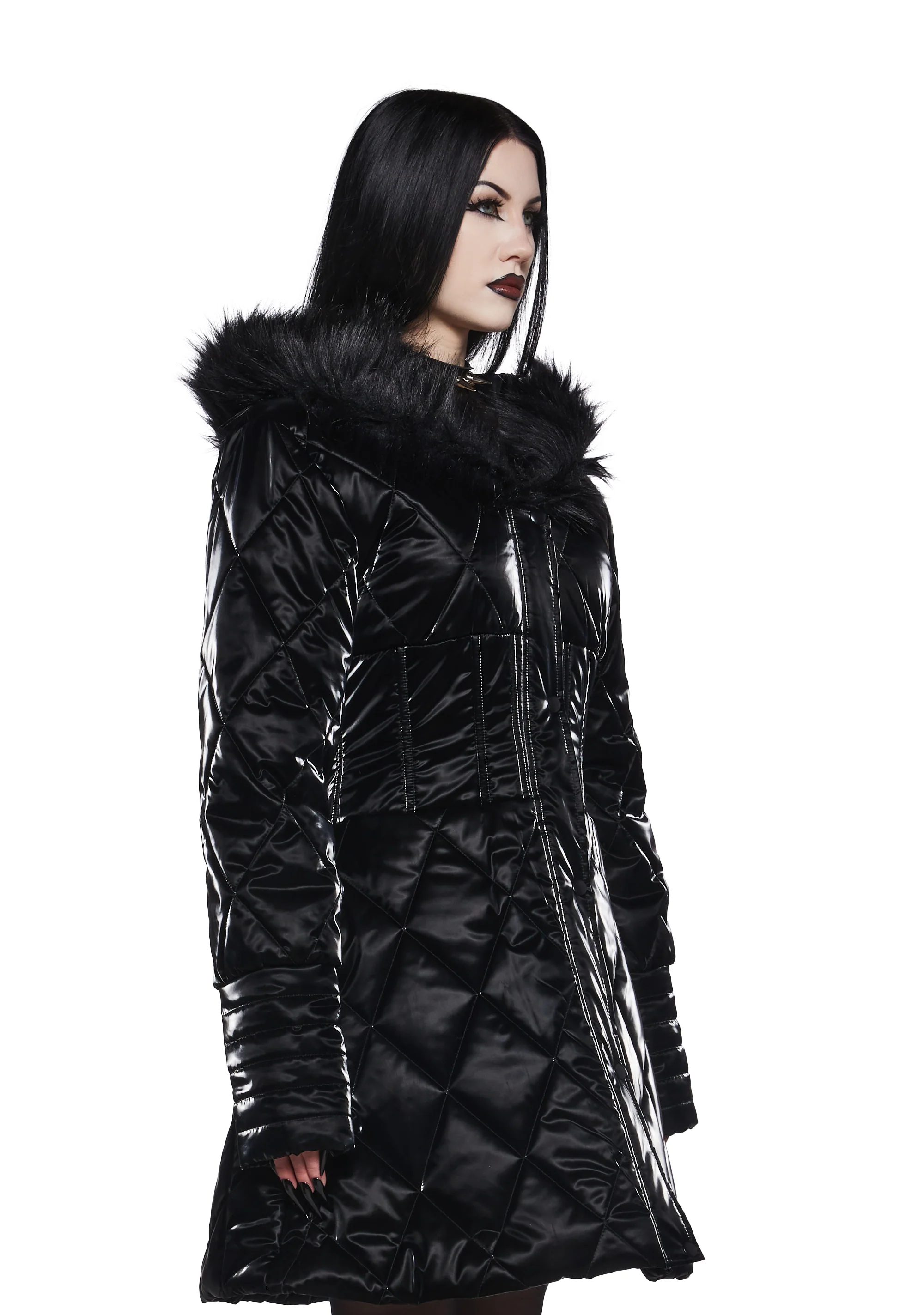 Cloaked In Darkness Corseted Puffer Jacket - Image 3