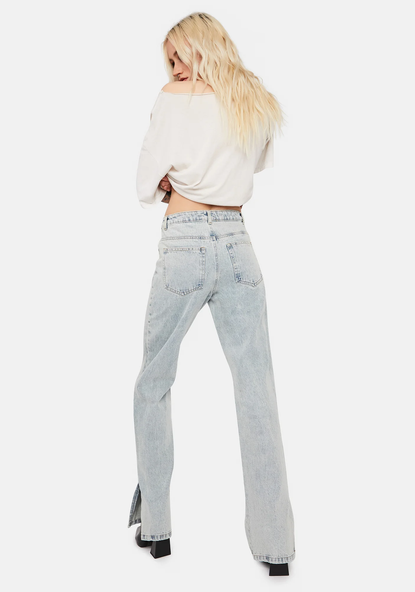 Close To You Slit Leg Jeans - Image 4