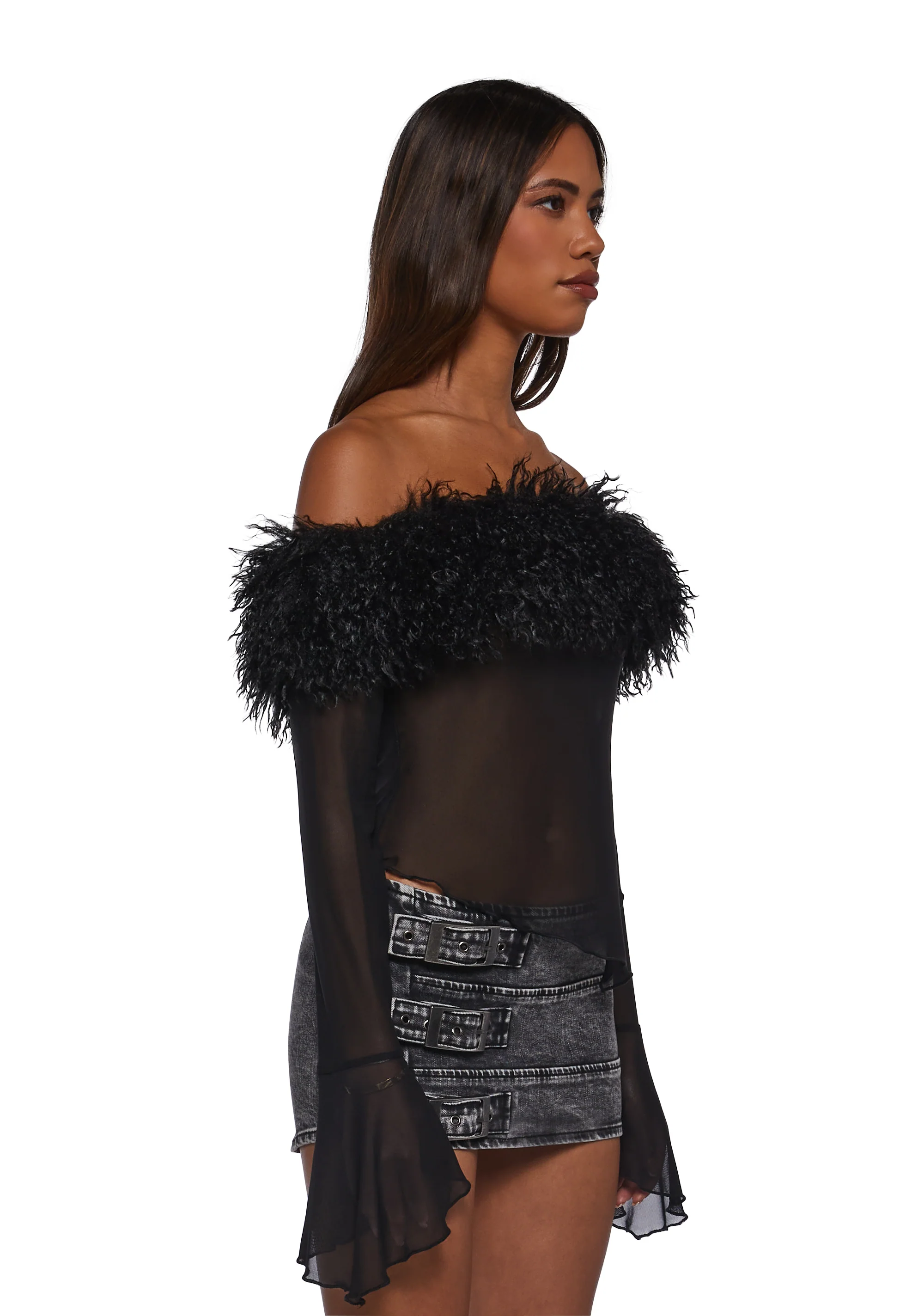 Take Me Dancing Faux Fur Top - Image 3
