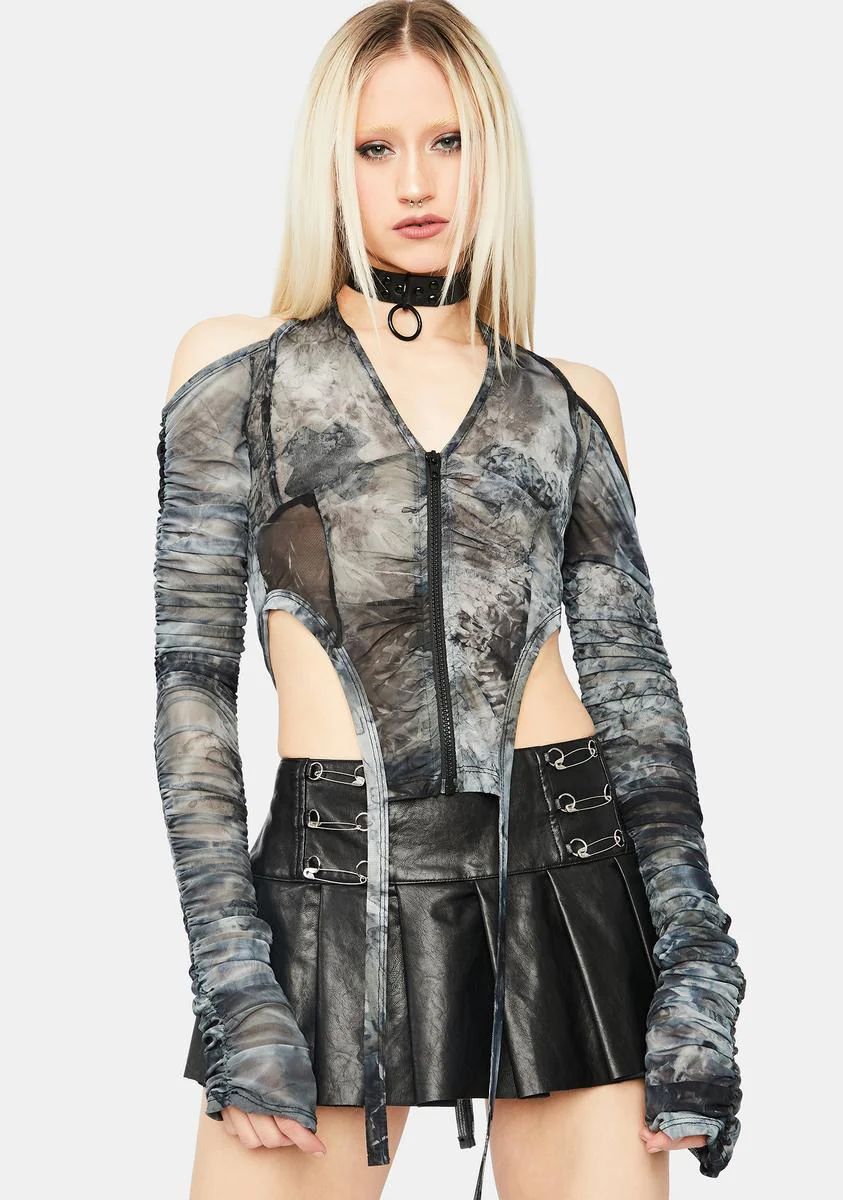 Cloudy New Love Tie Dye Crop Top