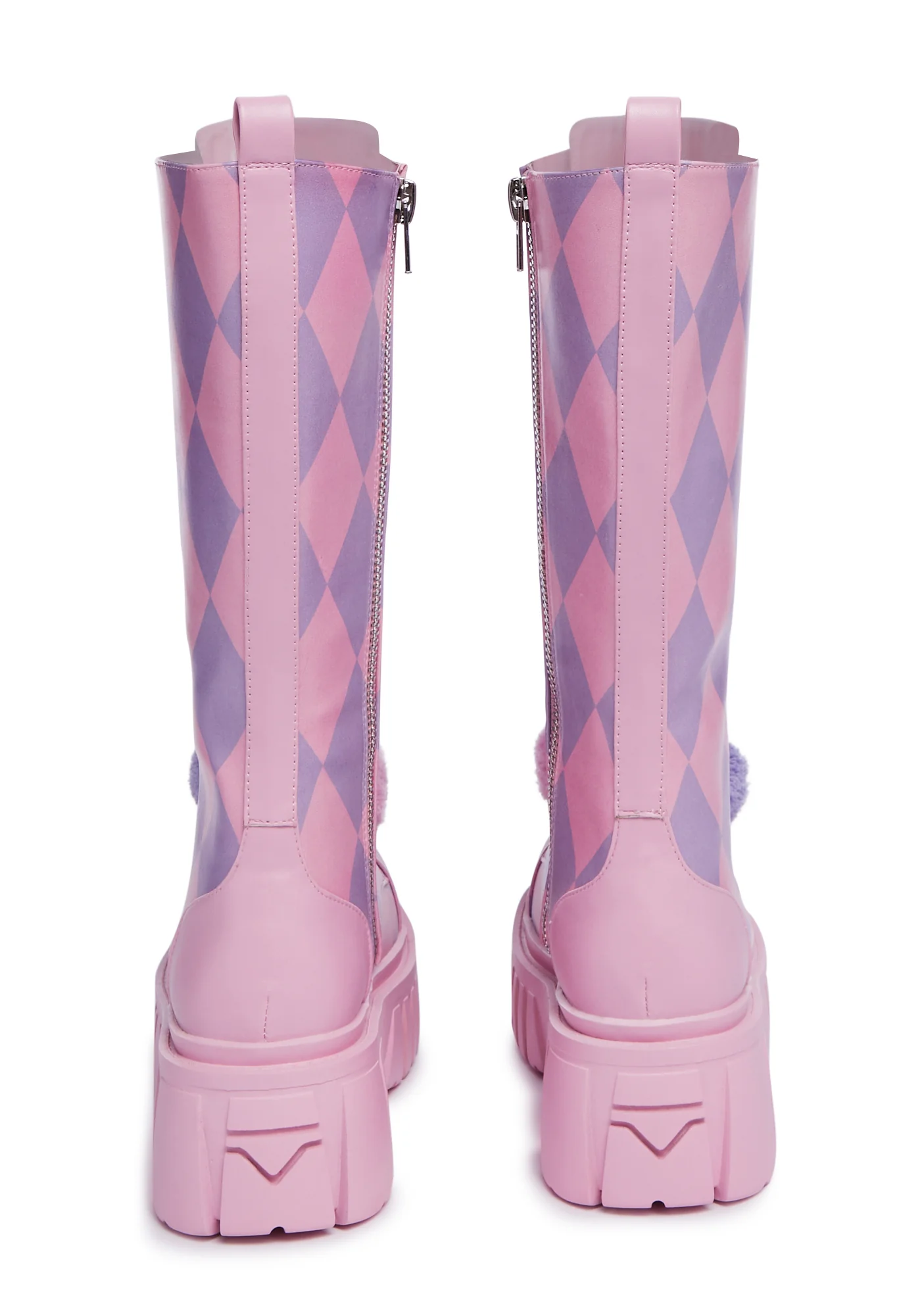 Clown Antics Platform Boots - Pink - Image 4