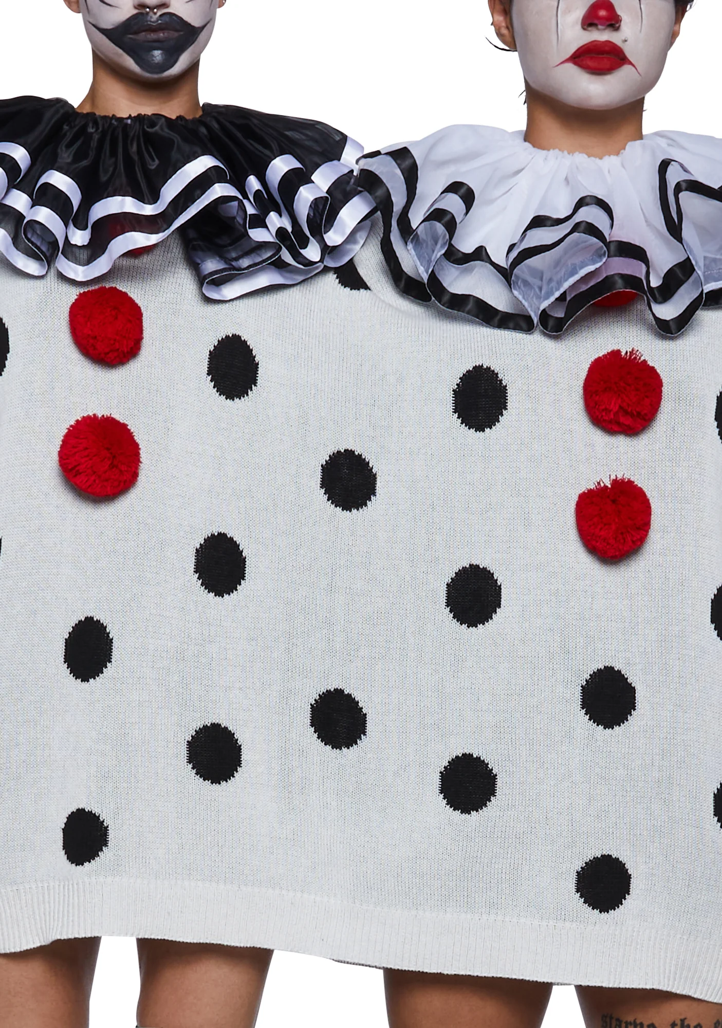 Clown Trouble Knit Sweater Set - Black/White - Image 2